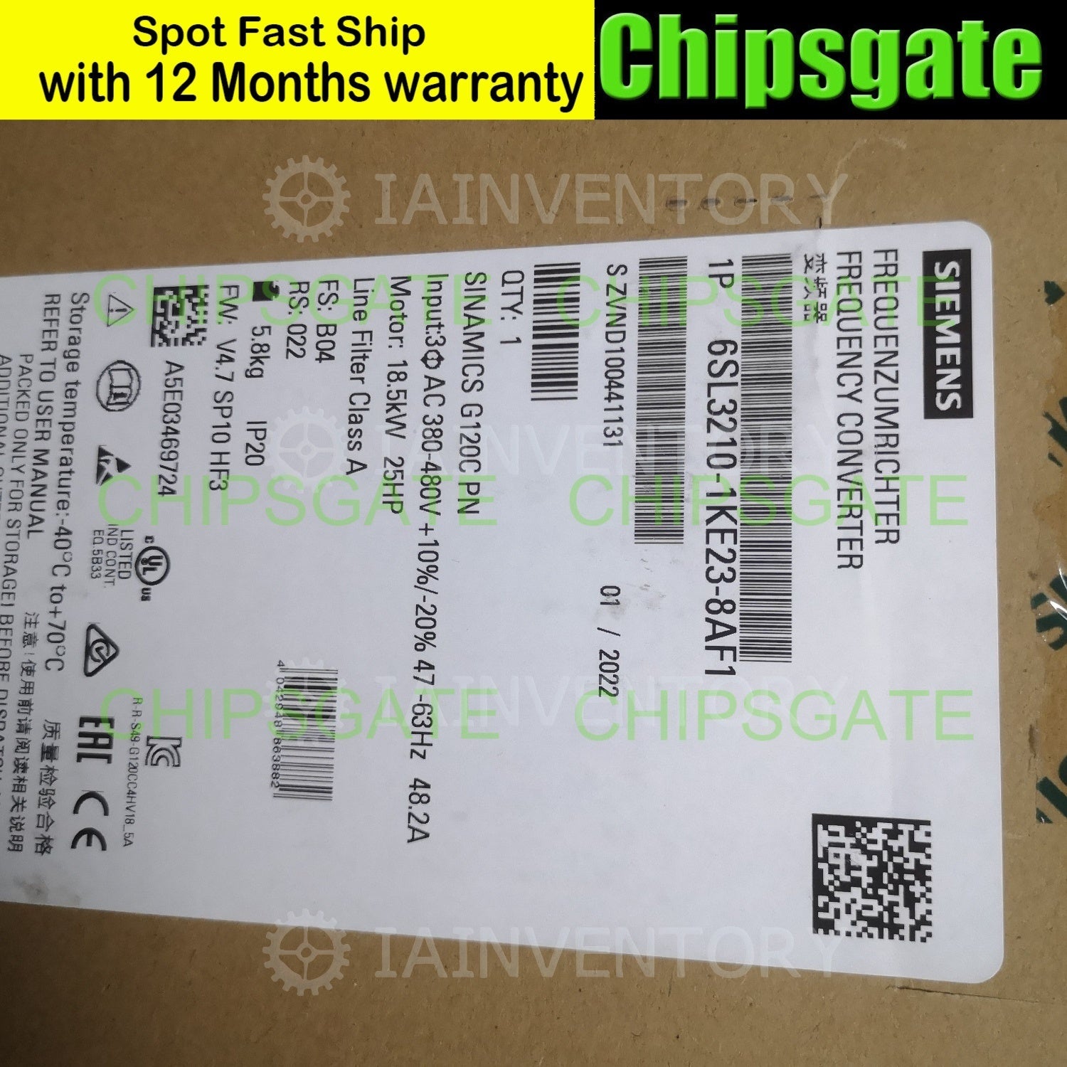 Siemens SINAMICS G120 6SL3210-1KE23-8AF1