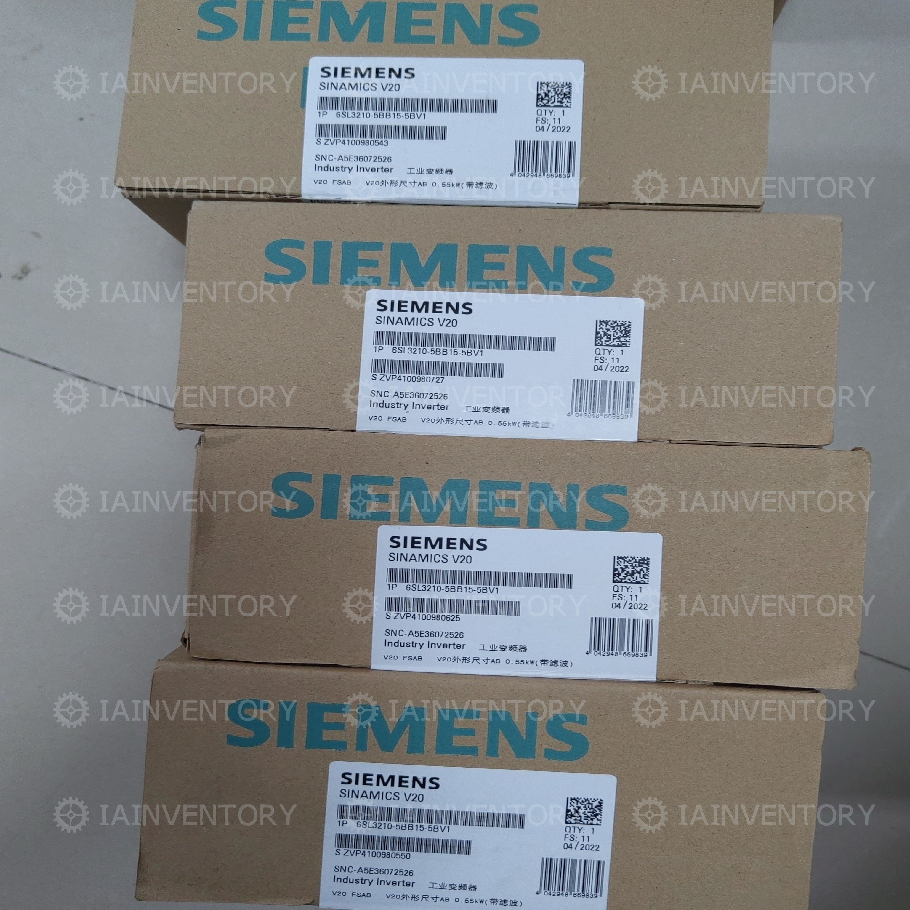 Siemens 6SL3210-5BB15-5BV1 Inverter 6SL3 210-5BB15-5BV1