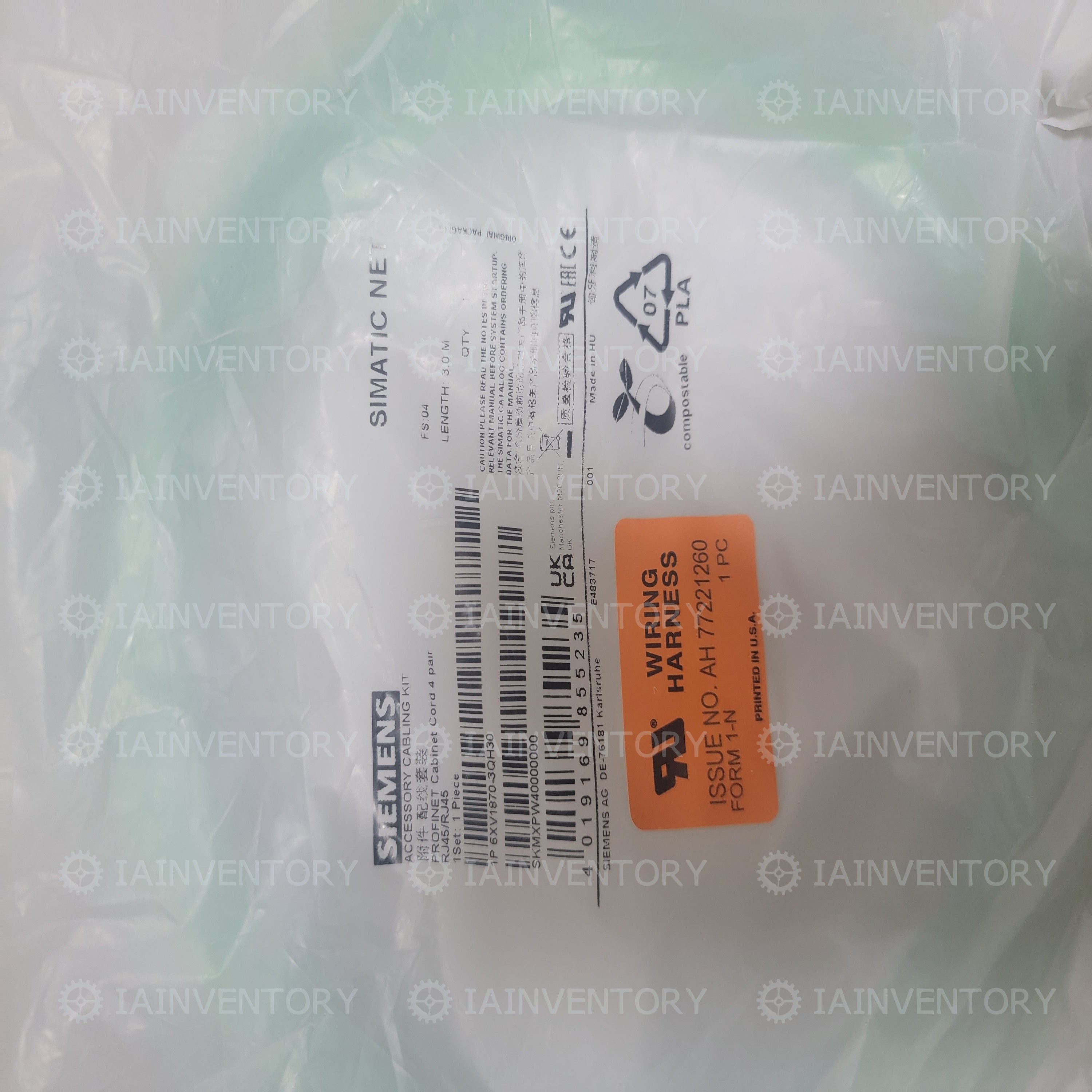 Siemens 6XV1870-3QH30 Ethernet communication cable 6XV18703QH30