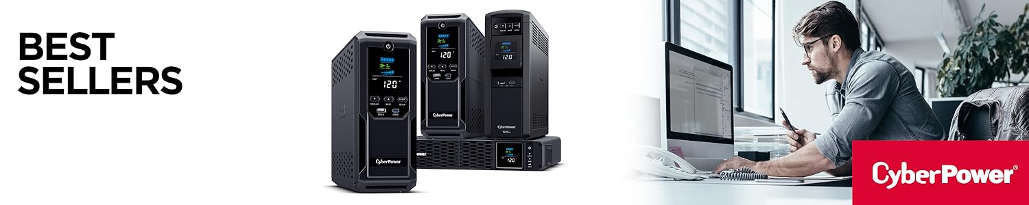 CP1500PFCLCD PFC Sinewave UPS Battery Backup and Surge Protector, 1500VA/1000W, 12 Outlets, AVR, Mini Tower; UL Certified