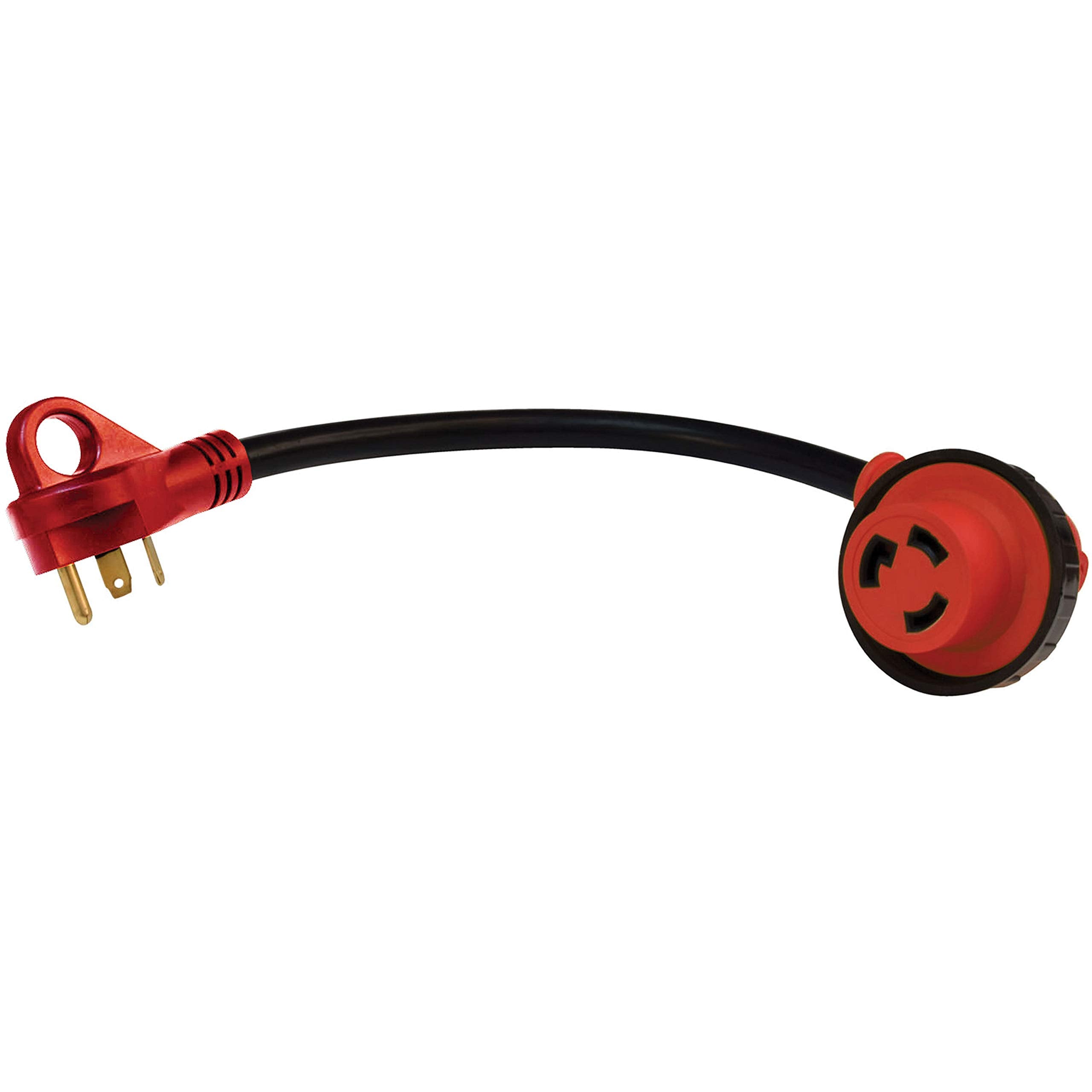 Valterra A10-3030D90 Mighty Cord 90° Adapter Cord, 30AM-30AF, Bulk