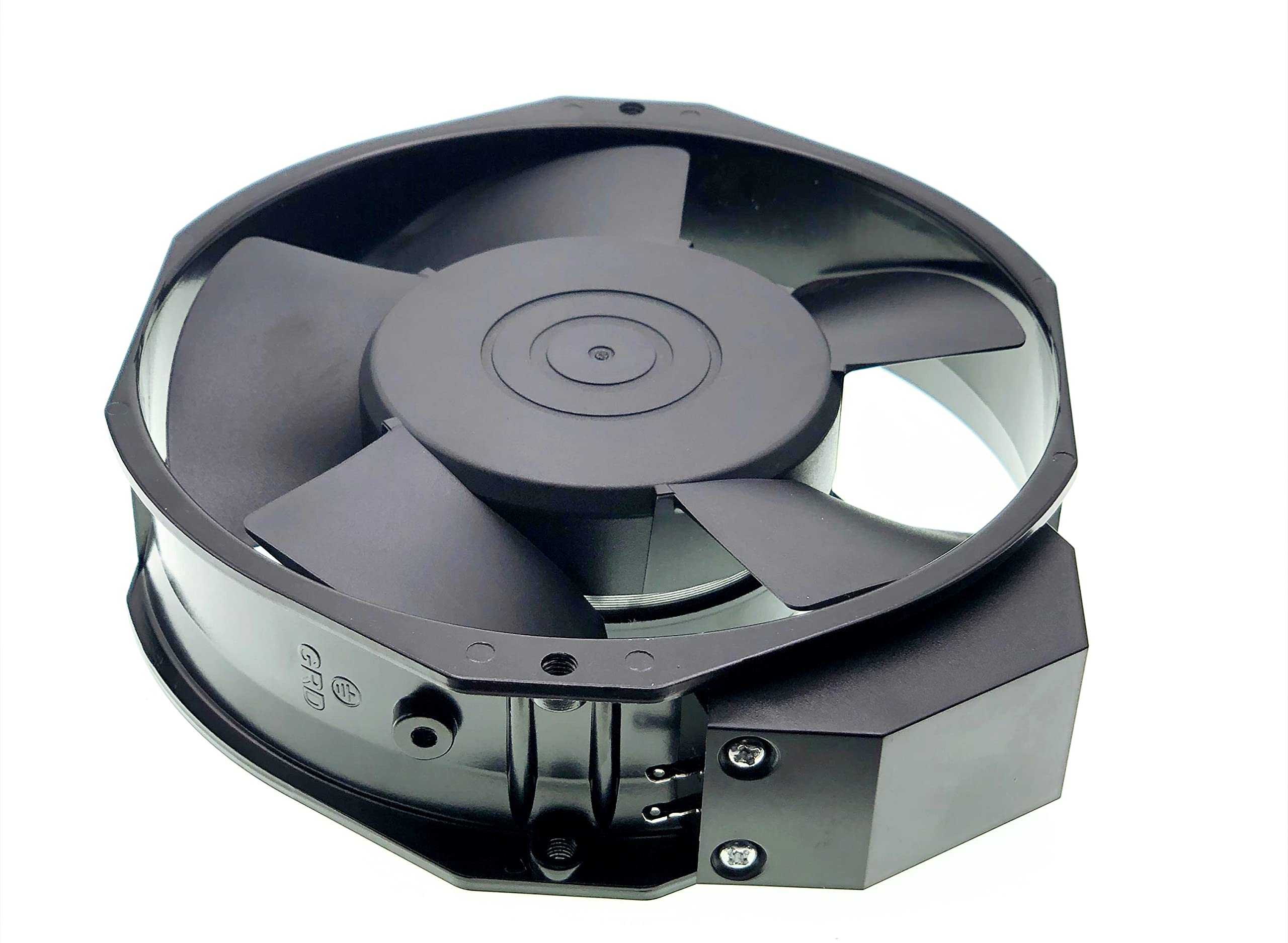 Minebea Aluminum Frame Cooling Fan for NMB 5915PC-23T-B30 A00,56 DBA,190 MA, Ball Bearing, 230~AC 50/60Hz 35W, Fan Frame Size: 172x150x38mm,2-pin.