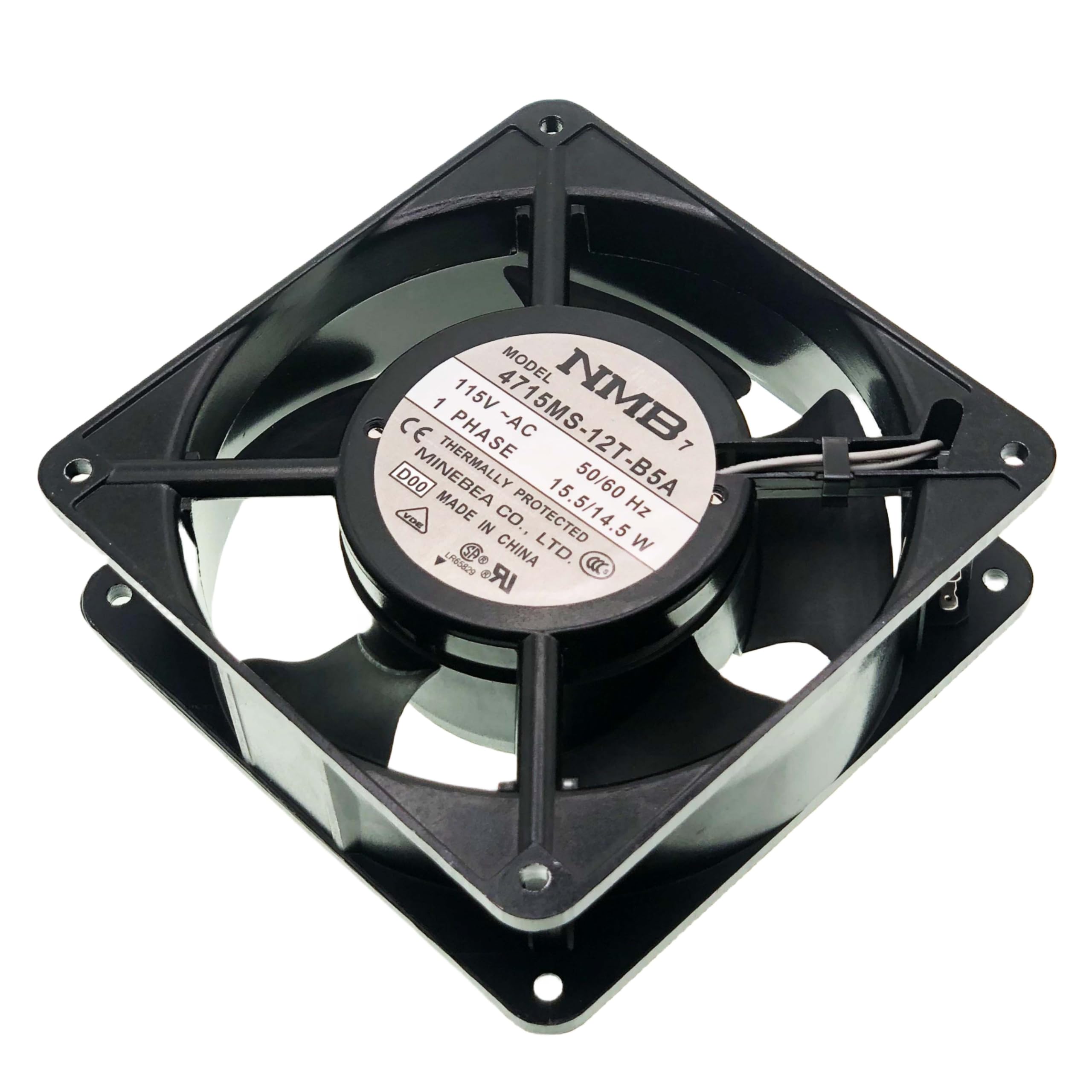 4715MS-12T-B5A BTH 2-pin Cooling Fan,AC115V 15.5/14.5W 120 ×120 ×38mm 12038 Cooling Fan