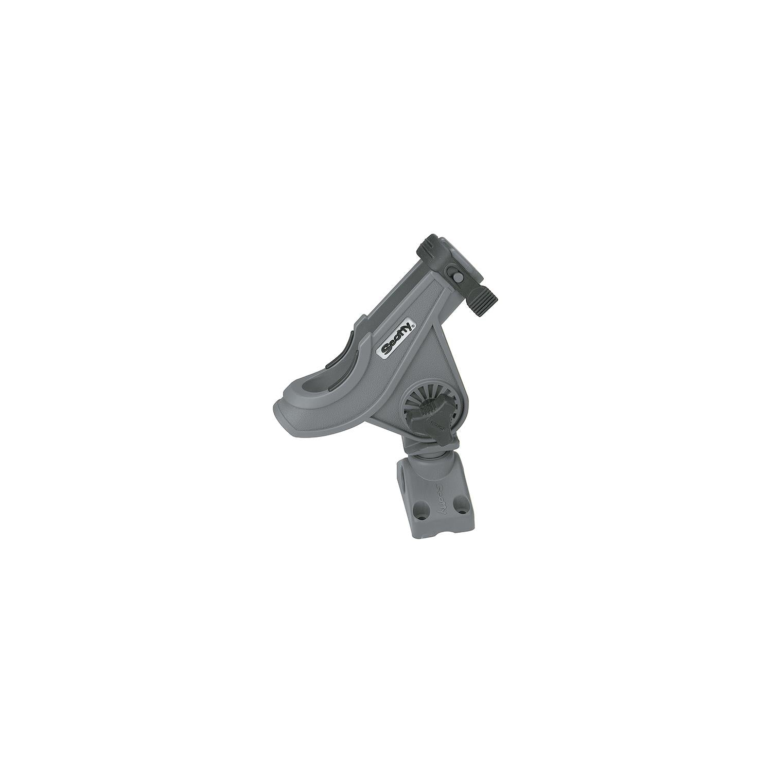 Scotty 0280-GR Bait Caster/Spinning Rod Holder w/ Side/Deck Mt., Gray, 12/case
