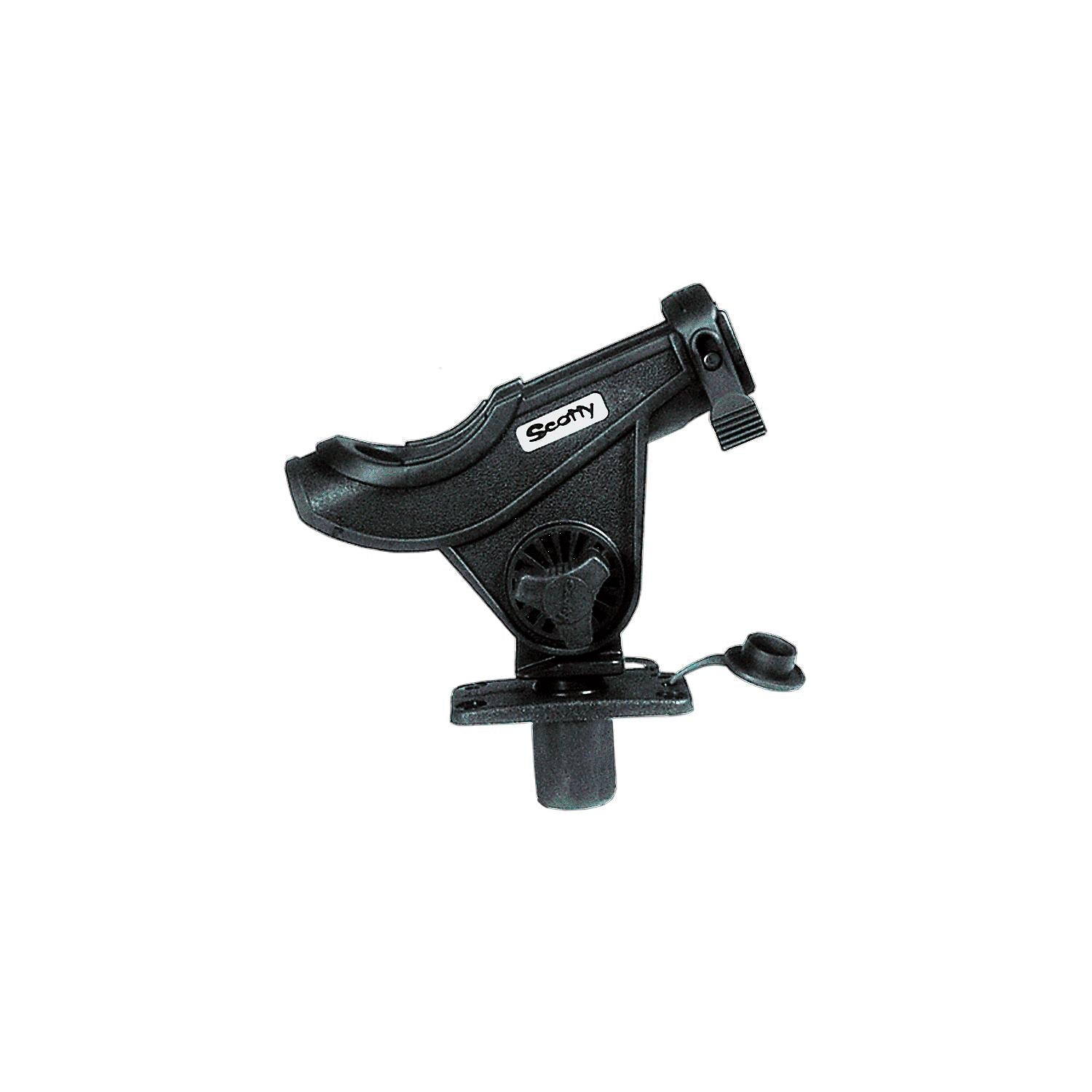 Scotty 0281-BK Bait Caster/Spinning Rod Holder w/ Flush Mt., Black, 12/case