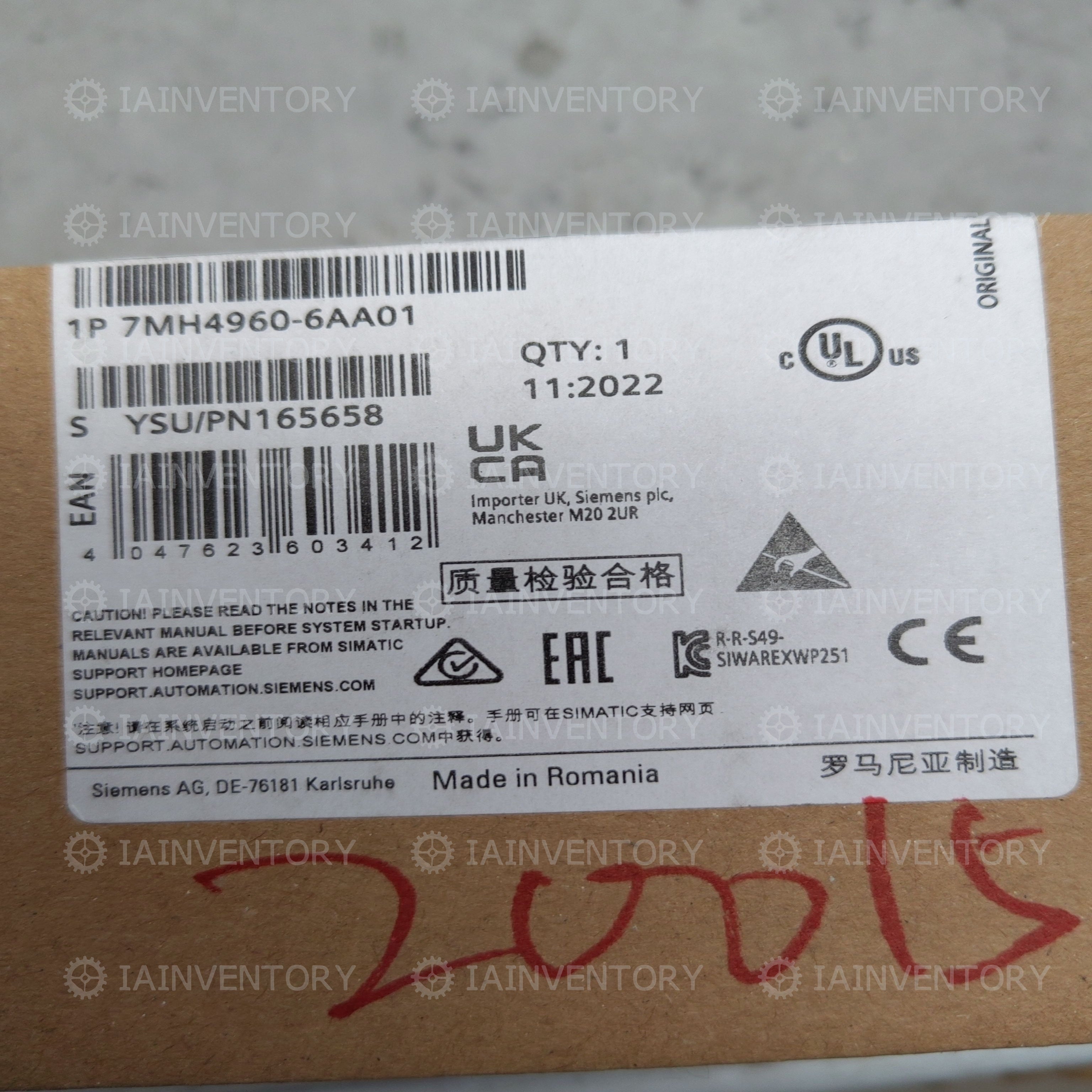 SIEMENS 7MH4960-6AA01
