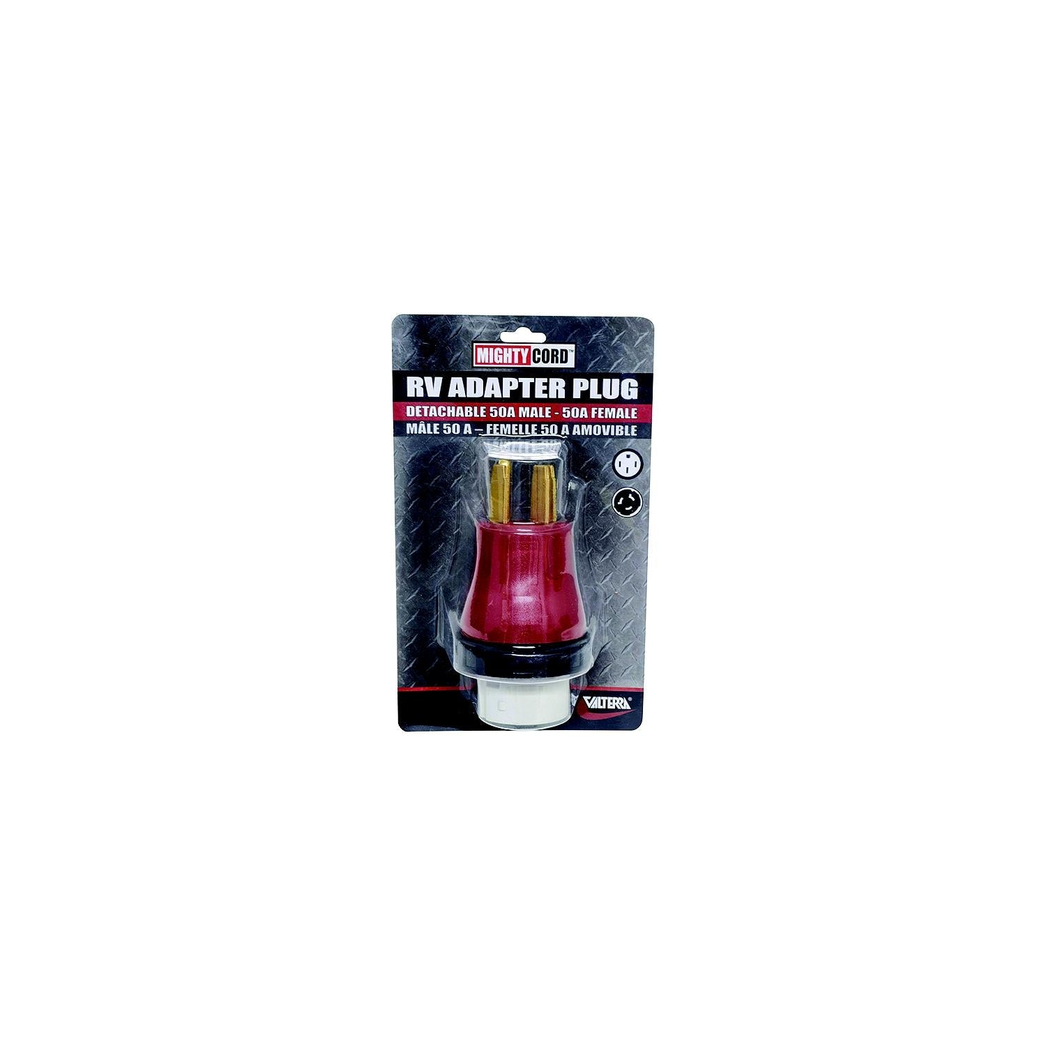 Valterra A10-5050DAVP Mighty Cord RV Electrical Adapter Plug & Locking Ring