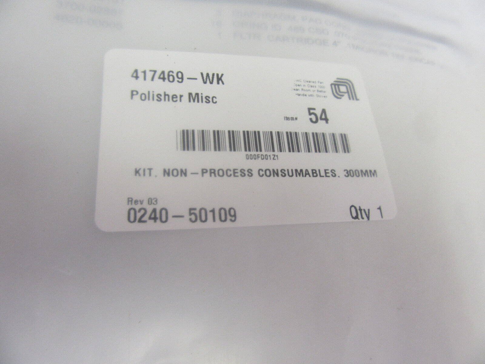 Applied Materials 0240-50109 Polishing Kit 300MM | Alo Tech Solutions
