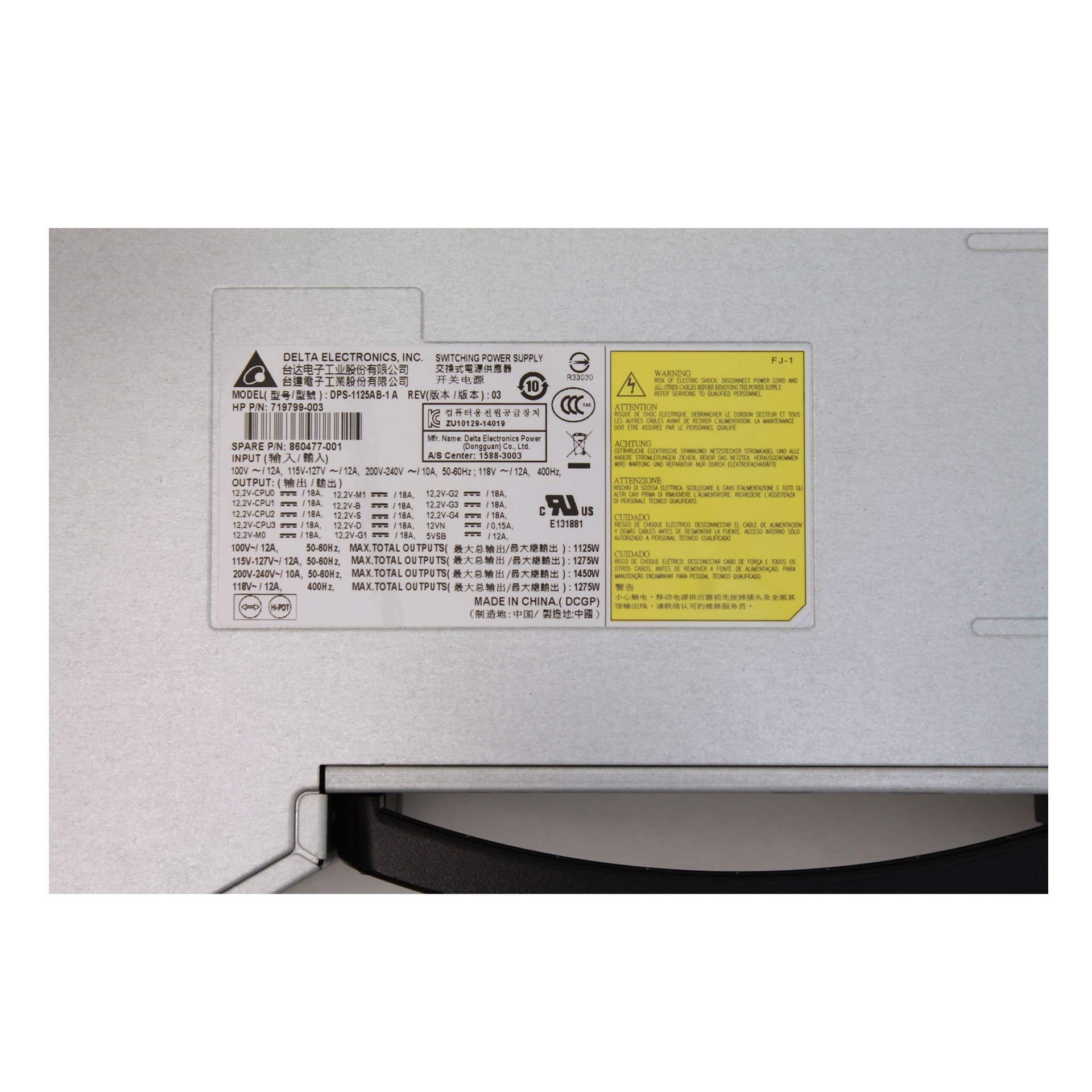 HP 719799-003 Z840 1125W Workstation Power Supply - aloinfousa.com