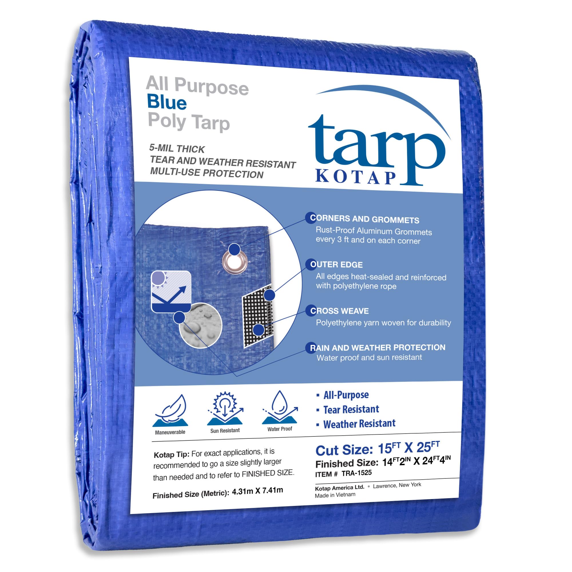 Seachoice TGS-1520 Tarp Green Poly 15' X 20'