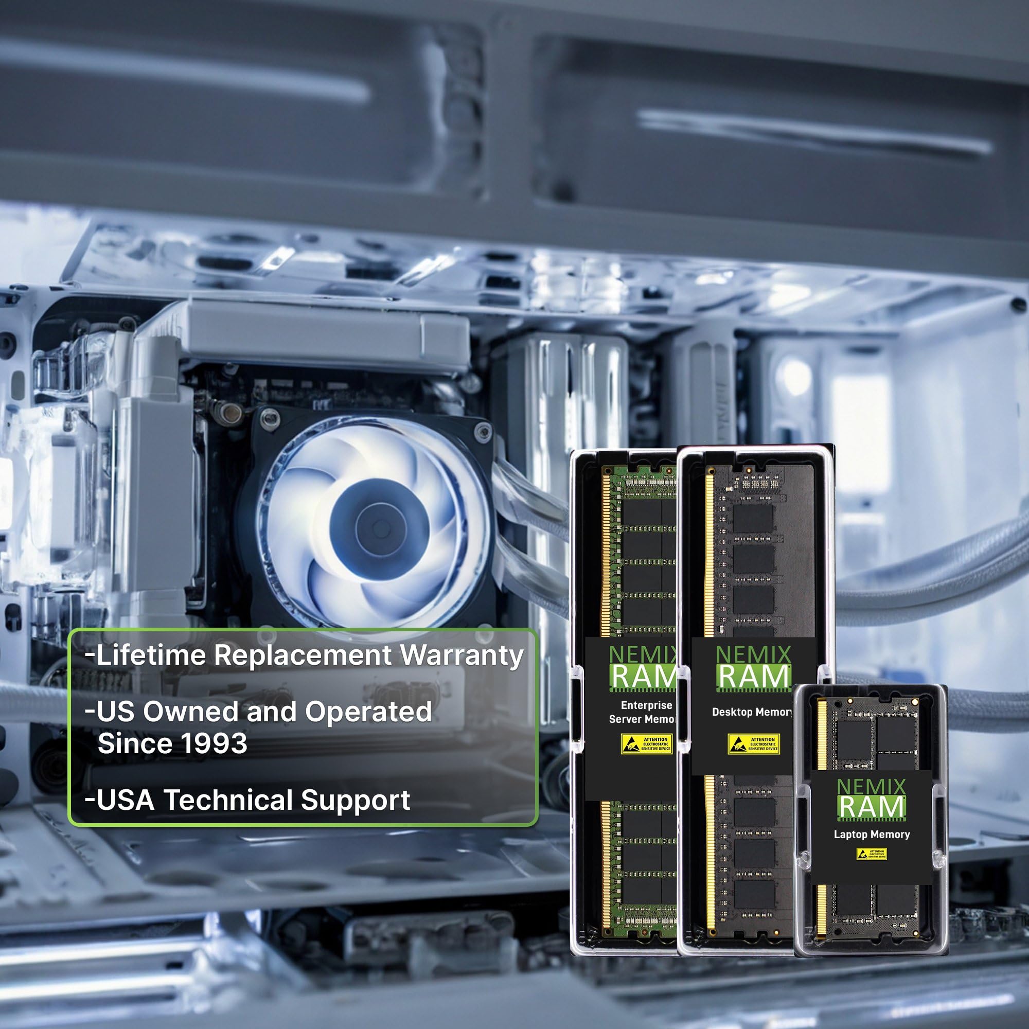 32GB (1X32GB) DDR4 2400MHZ PC4-19200 2Rx4 1.2V CL17 288-PIN ECC RDIMM Compatible with Lenovo 46W0835 Registered Server Memory