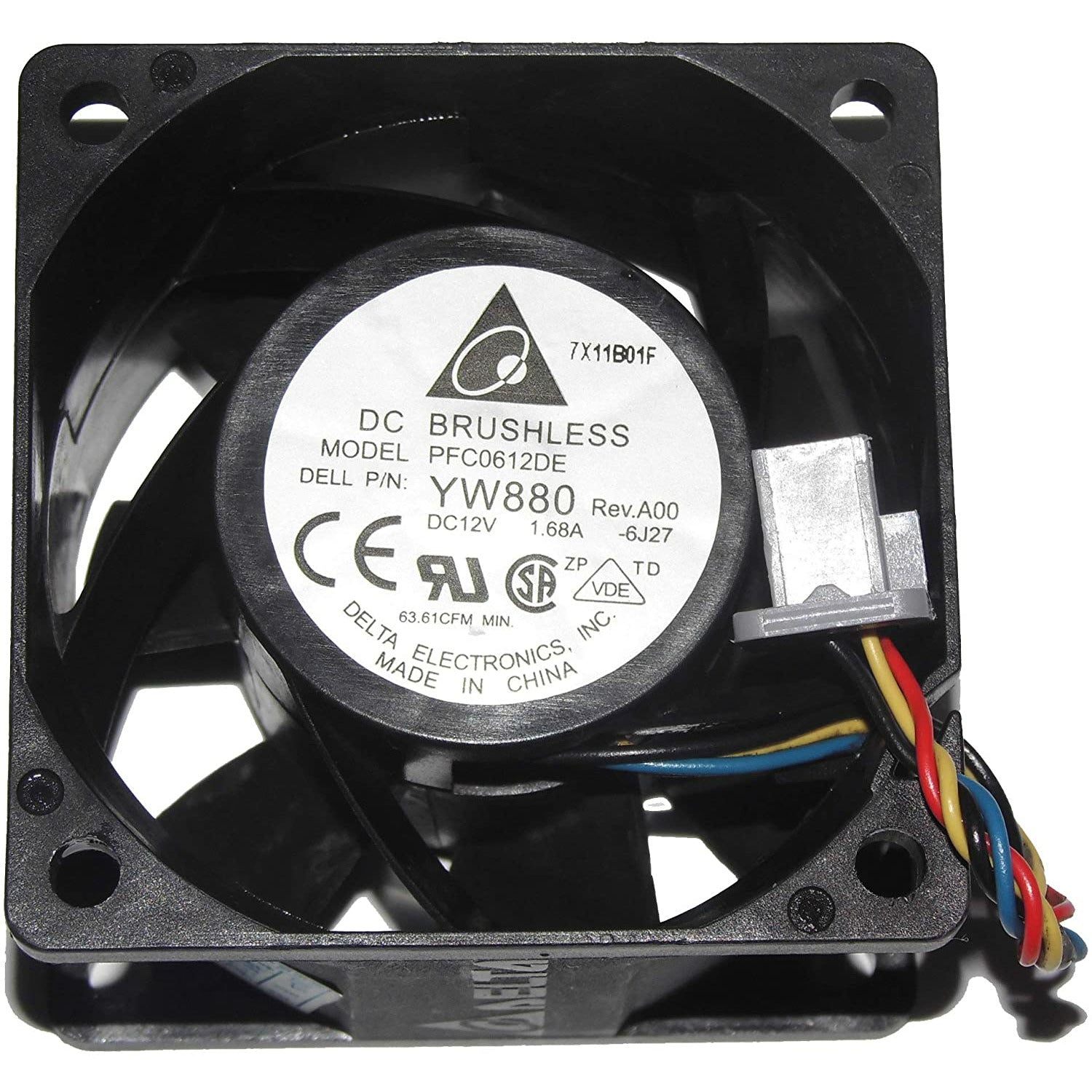PFC0612DE 12V PowerEdge2950 PowerEdge2970 YW880 JC972 PR272 PE2950 PE2970 4 XM960 Server Cooer Fan