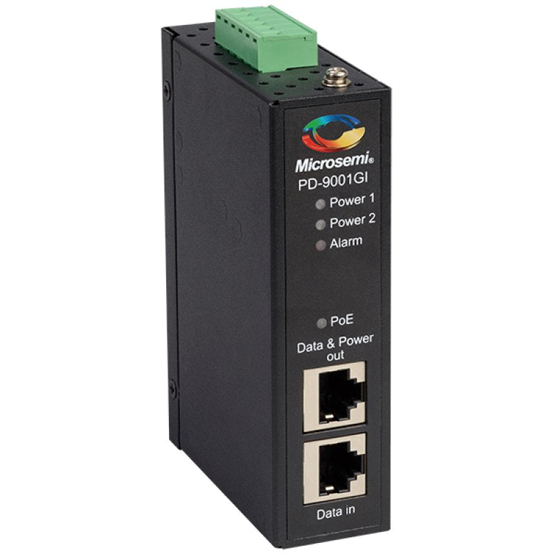 Microsemi PD-9001GI/DC Single Port 30W Industrial PoE Midspan 10/100/1000 Mbps