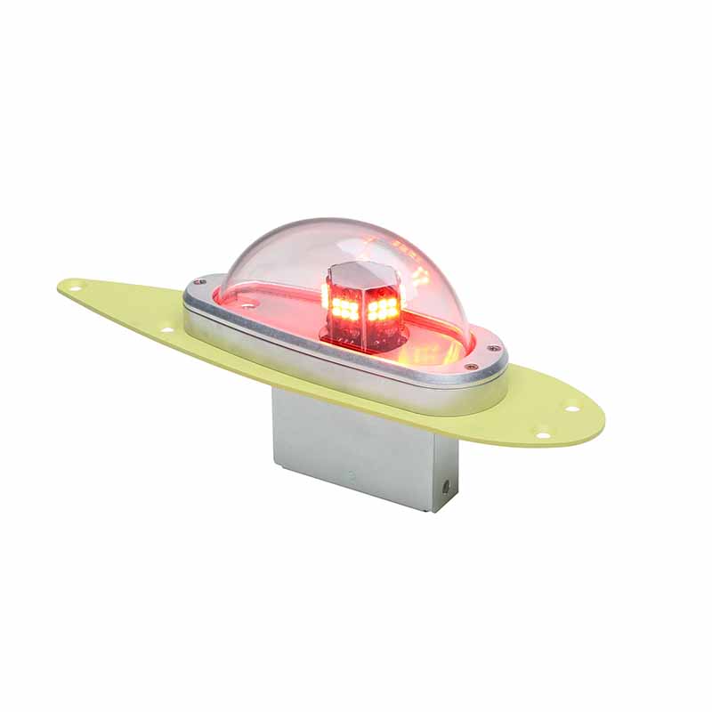 LED Anti-collision light 5.12" Diameter round mount WHITE (Lower Mount