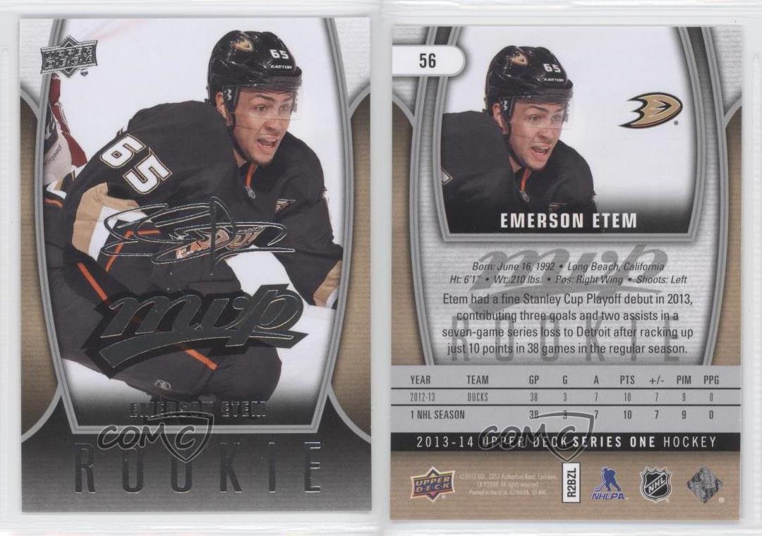 2013-14 Upper Deck MVP Emerson Etem #56 Rookie RC|257245696695