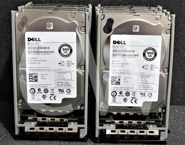 LOT OF 10 - Dell 8JRN4 ST9900805SS 900GB 10000RPM 6Gbps 2.5" SAS HDD Hard Drive