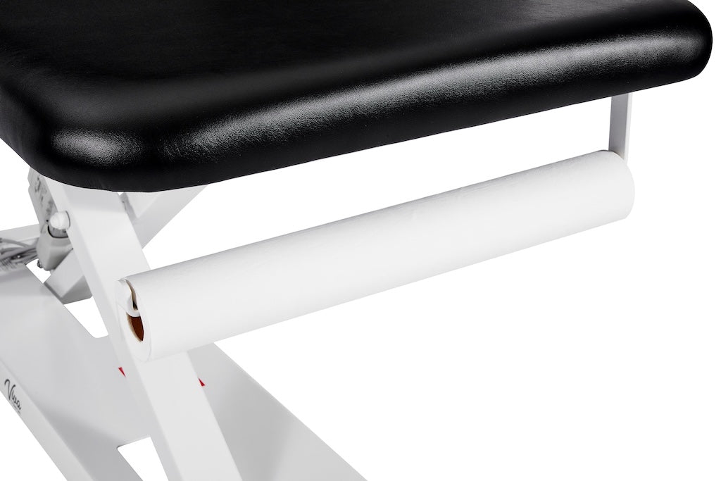 XRO Power Hi-Lo Exam Table, Open Base w/ Flat Top, Casters, Handrail & Antimicrobial Upholstery, ADA Compliant