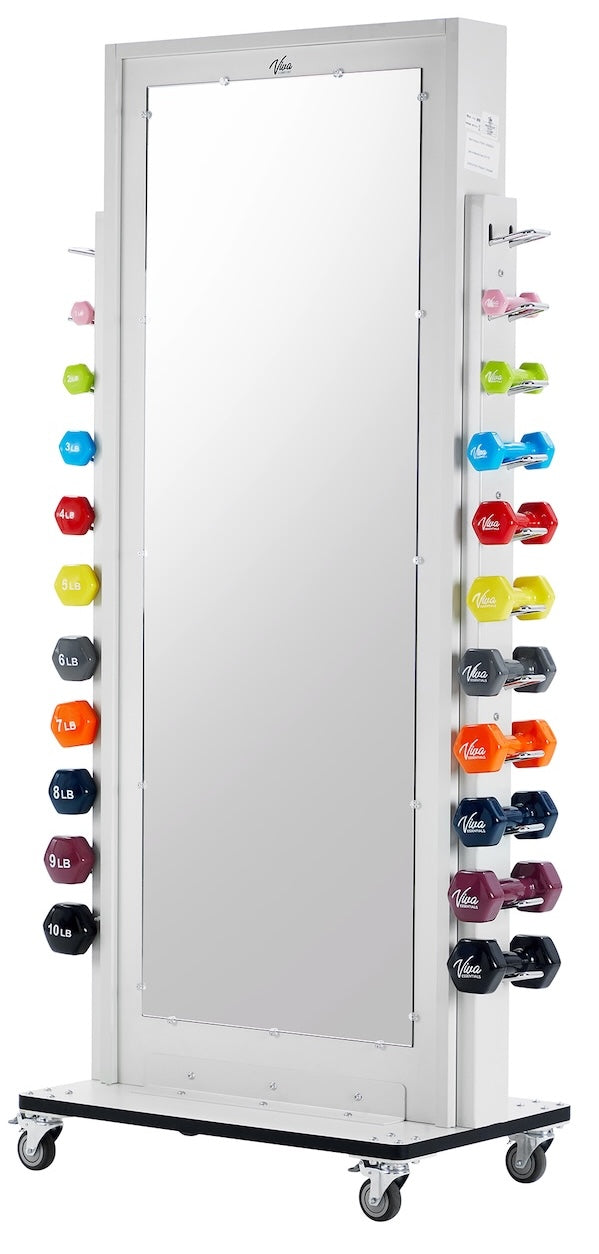 Mobile Weight Rack with Mirror & Weights (20/Pack