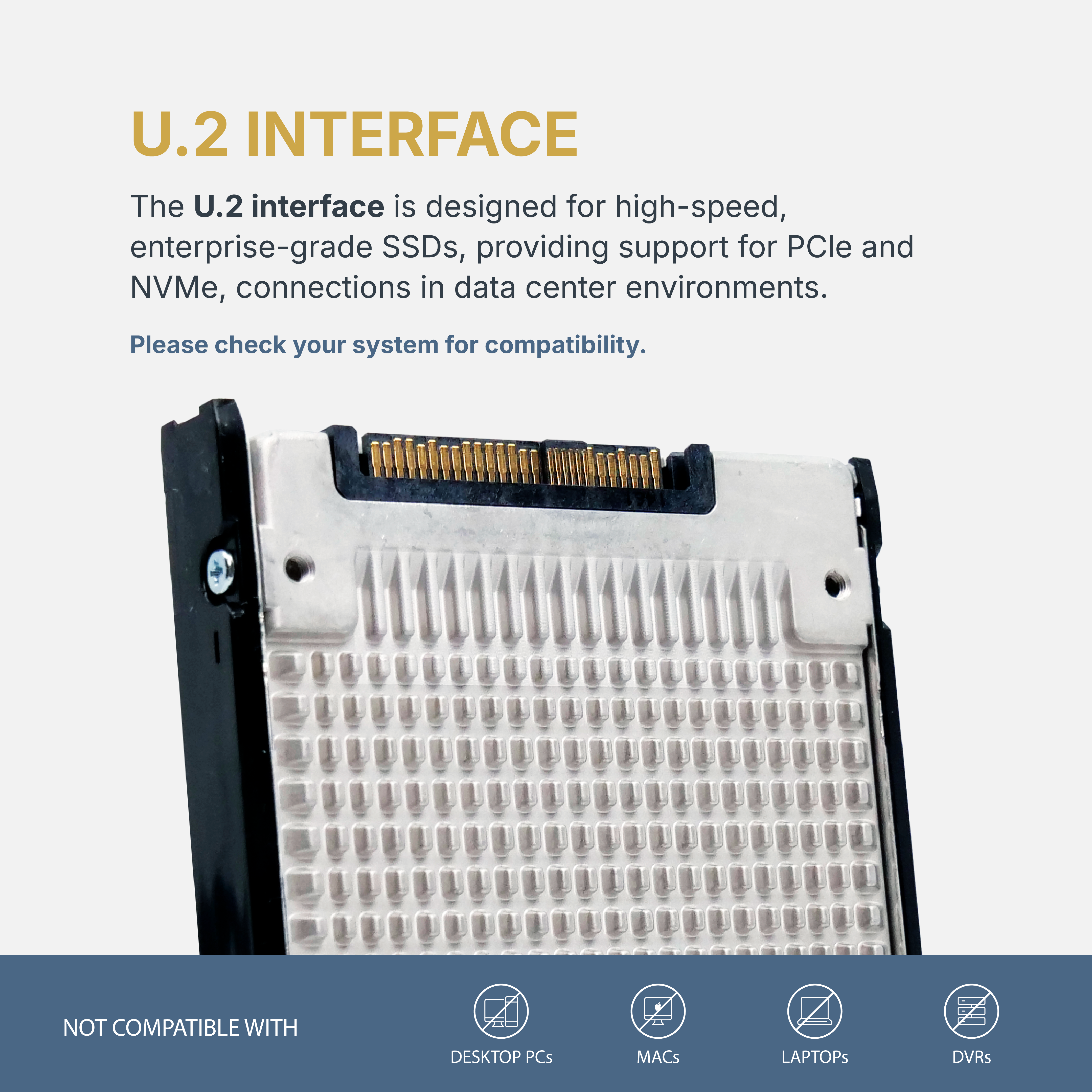 Dell/Intel DC P4610 SSDPE2KE016T8T 1.6TB 3 DWPD PCIe Gen 3.1 x4 4GB/s 3D TLC U.2 NVMe 2.5in Refurbished SSD