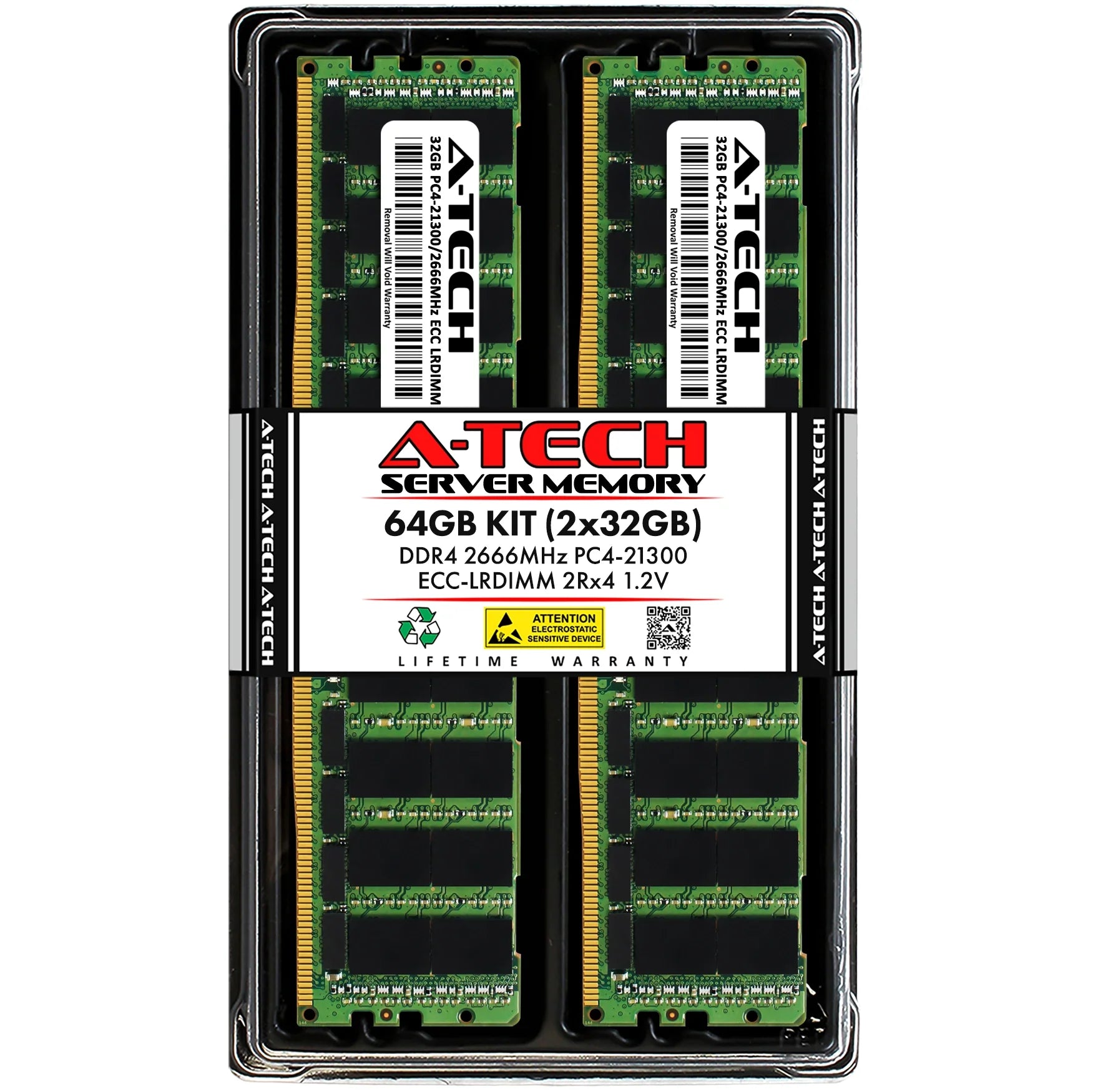 Dell PowerEdge R6415 Memory RAM | 64GB Kit (2x32GB 2Rx4 DDR4 2666MHz (PC4-21300 LRDIMM