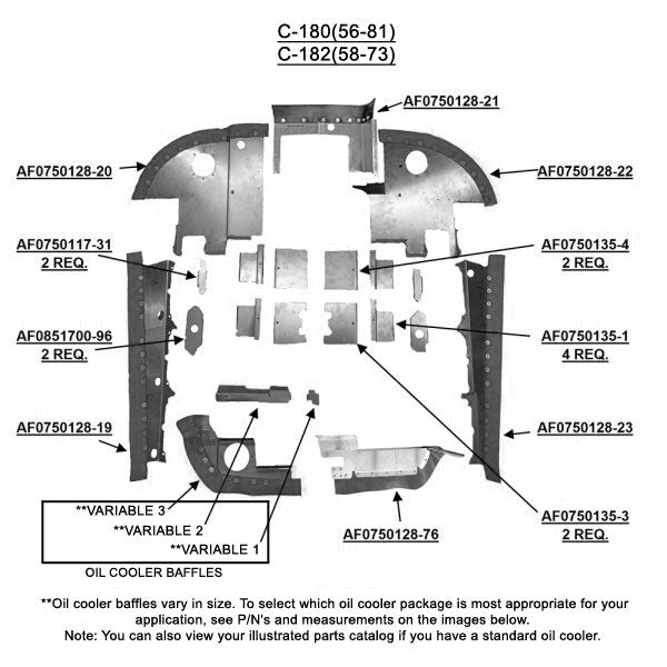 AF0750128-76 Baffle Assembly Bare, Black Seal