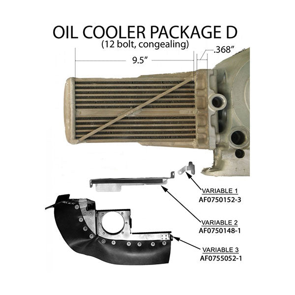 Cessna 180 1956-81 182 58-73 Package B Engine Baffle Kit, Powder Coat, Black Seals