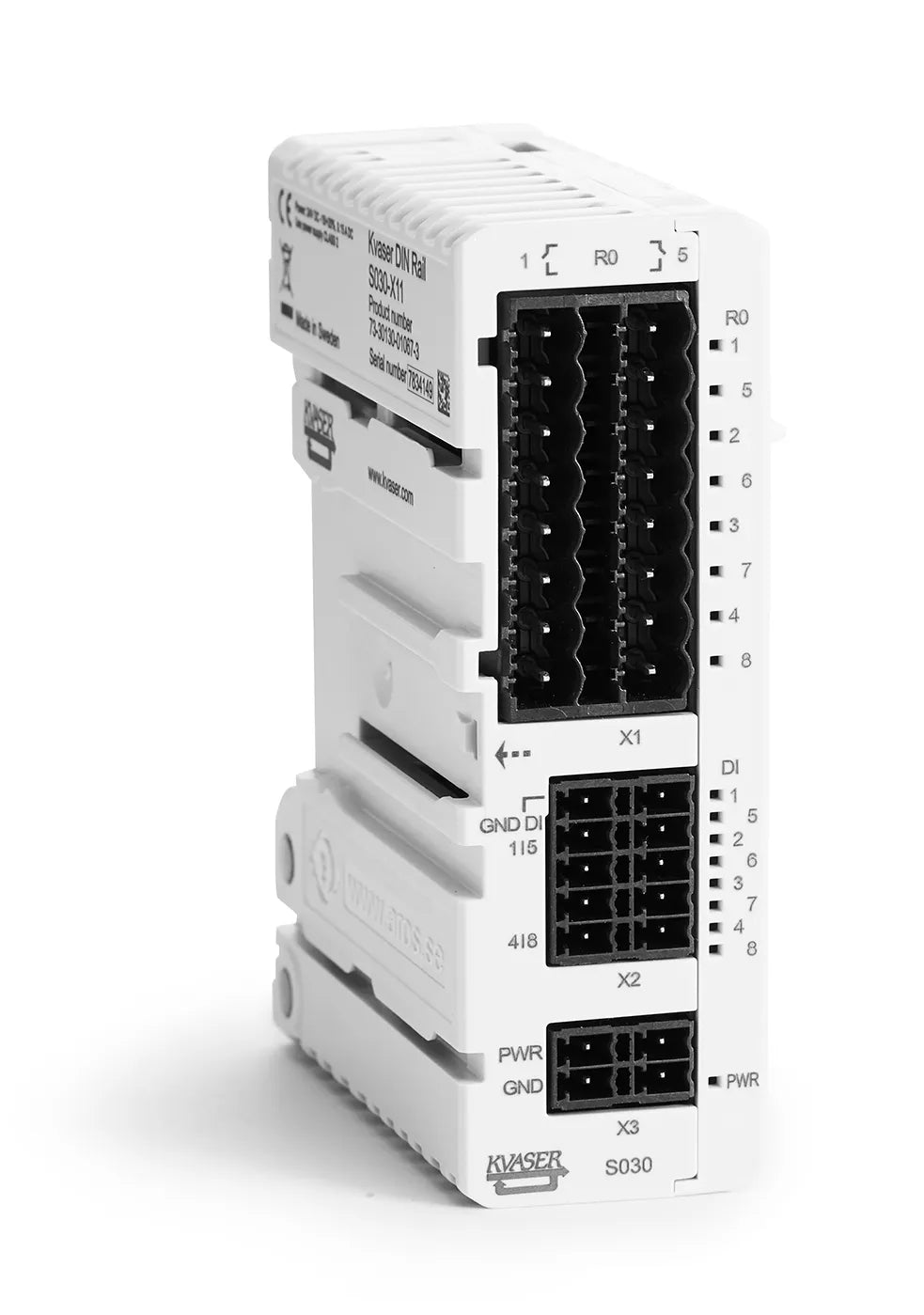 Kvaser DIN Rail S030-X11 Relay add-on
