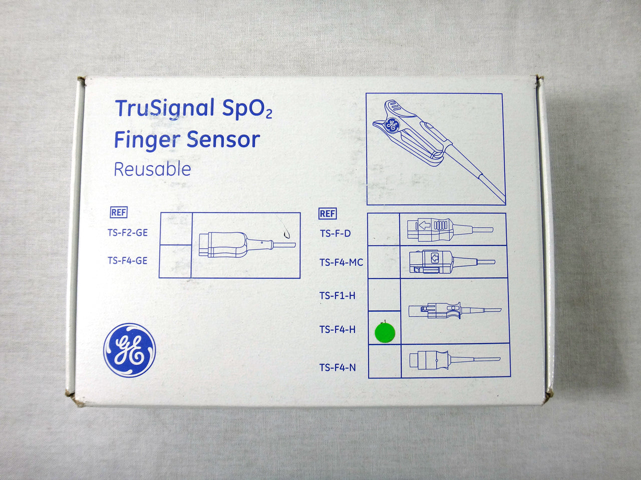 GE TS-F4-H (OXY-F4-H) TruSignal SpO2 Reusable Finger Sensor