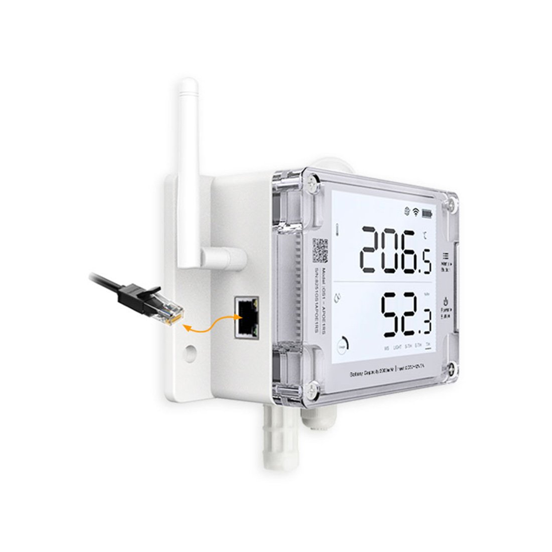GS1 Industrial Grade WiFi or 4G Temperature, Humidity Data Logger/Remote Environmental Monitoring System with Display