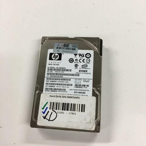 HP Invent 146GB 10k 2.5" SAS Hard Drive EGO146FAWHU-FoxTI