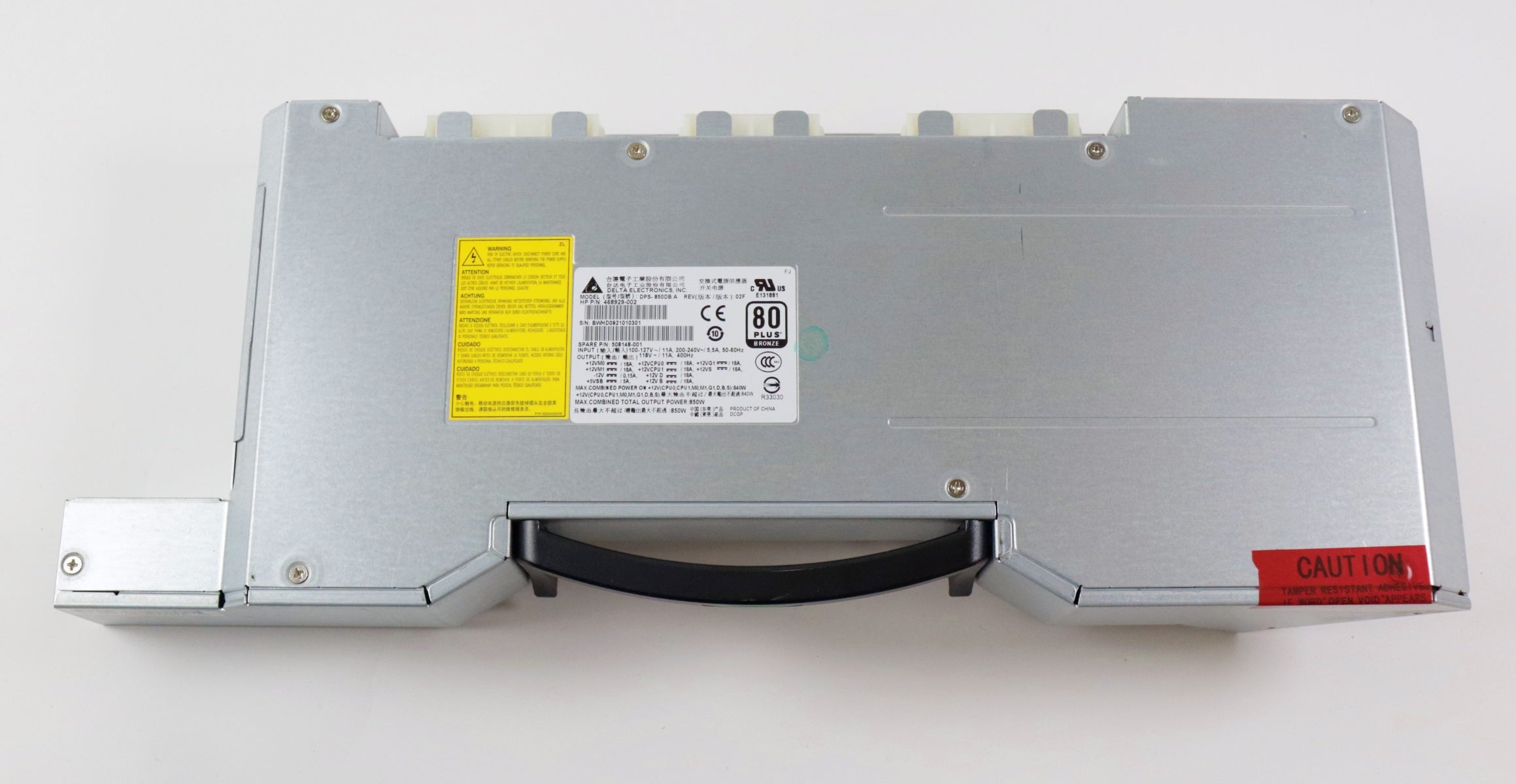 HP Z800 DPS-850DB 850W 80Plus Bronze Workstation Power Supply 468929-002 508148-001