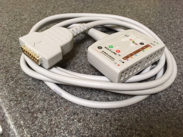 GE MAC 1100, MAC 1200, MAC 1200ST Patient Cables (22341809, 2104723-001)