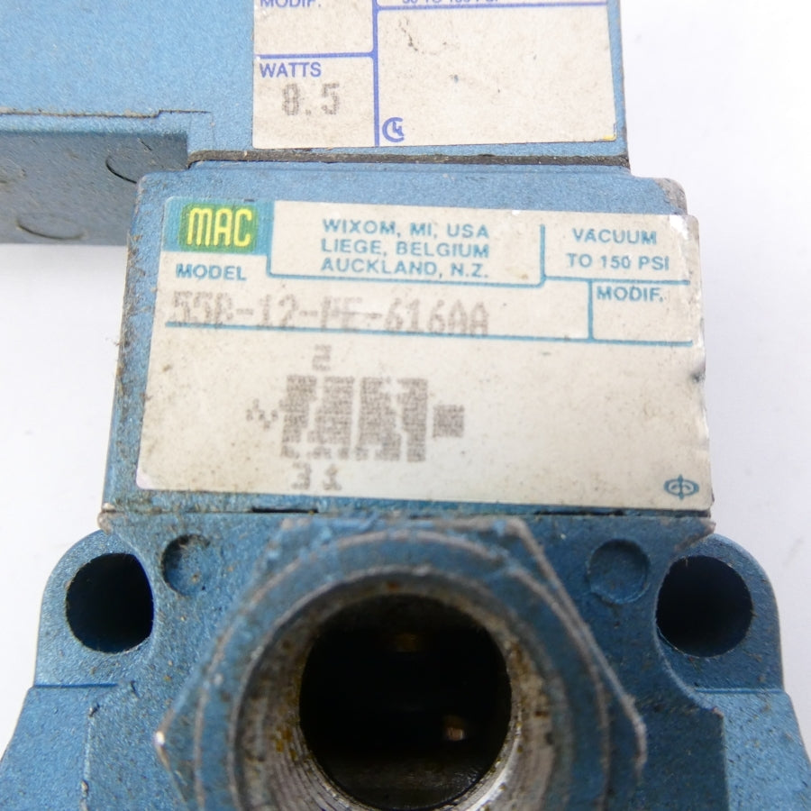 MAC 55B-12-PE-616AA 24VDC 20-150PSI UNMP