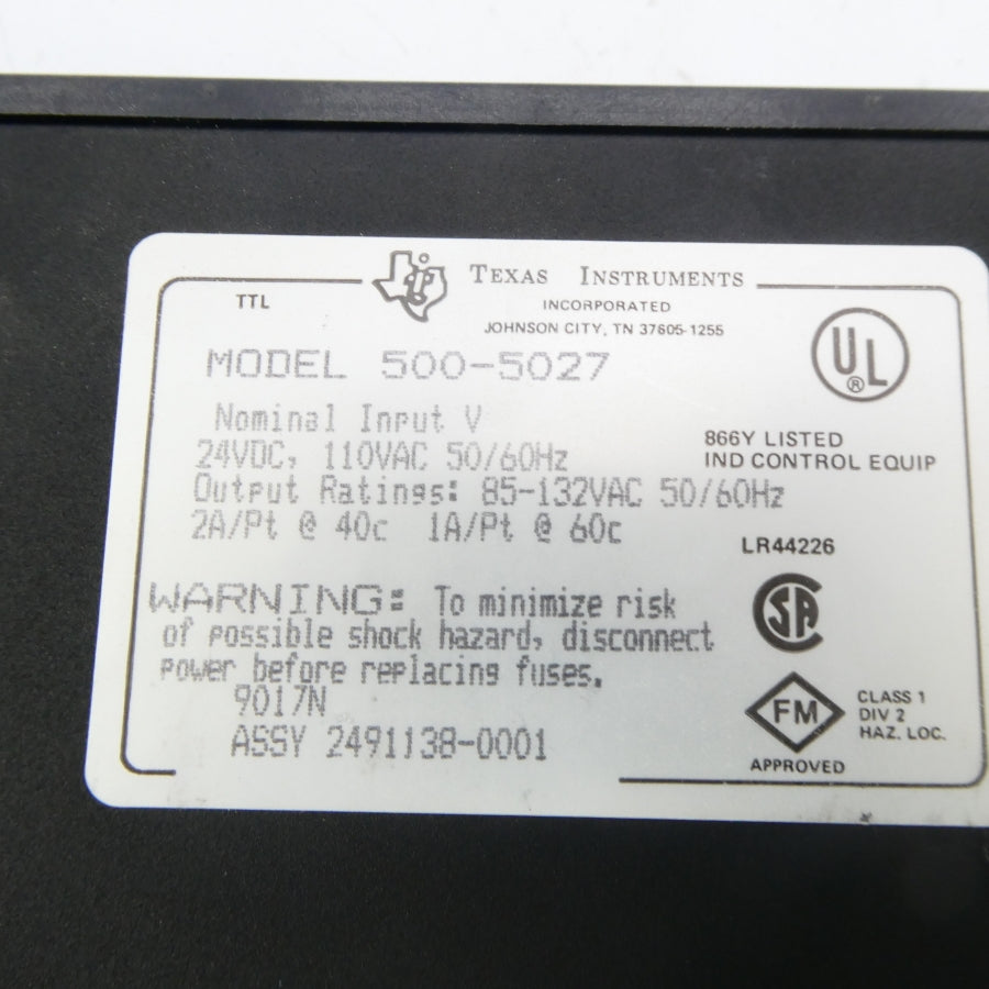 TEXAS INSTRUMENTS 500-5027 85-132VAC UNMP