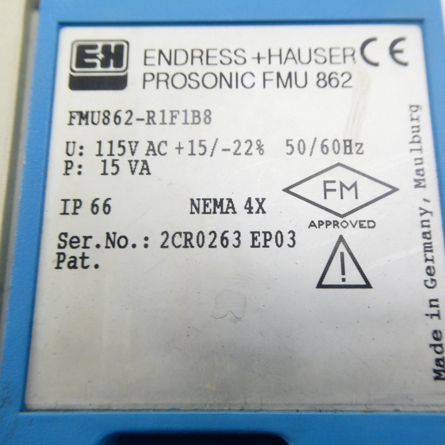 ENDRESS+HAUSER FMU862-R1F1B8 115VAC UNMP