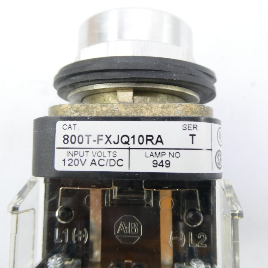 ALLEN BRADLEY 800T-FXJQ10RA SER. T 120VAC/DC (AS PICTURED) NSNP