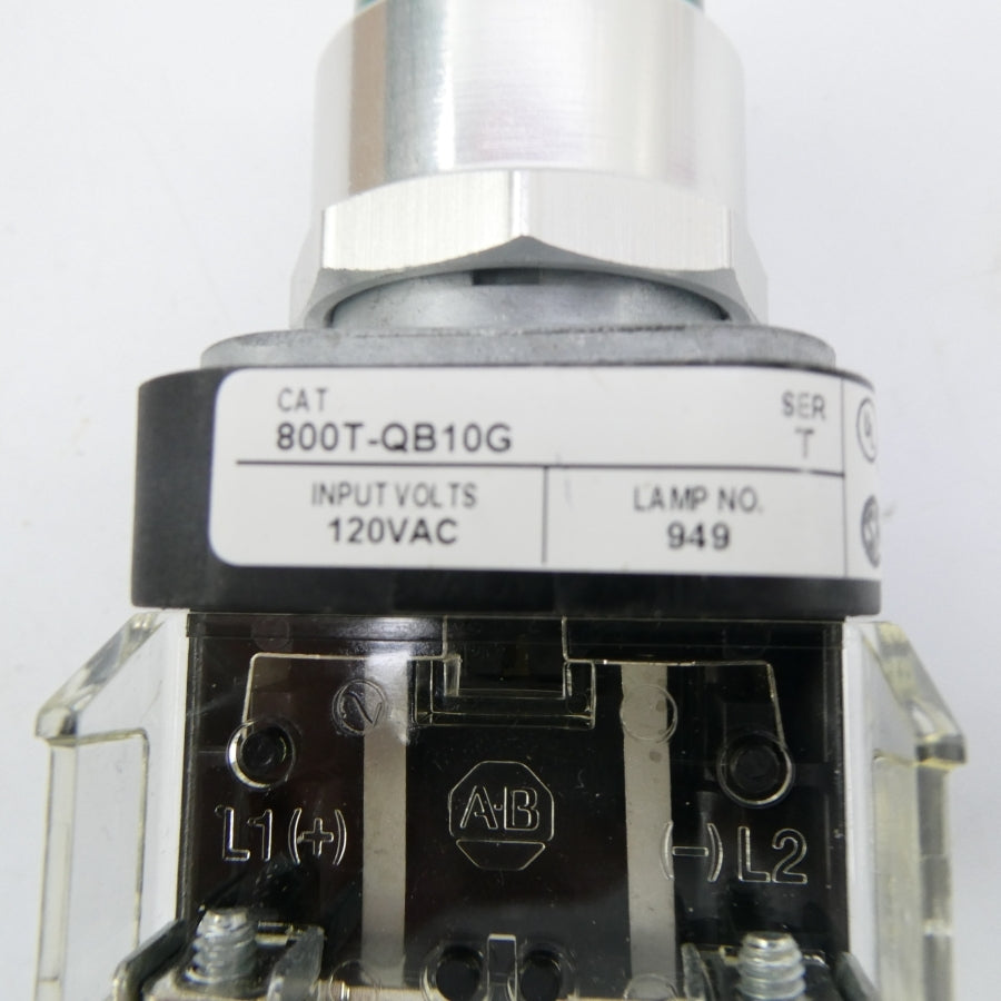 ALLEN BRADLEY 800T-QB10G SER. T 120VAC (WH) NSMP