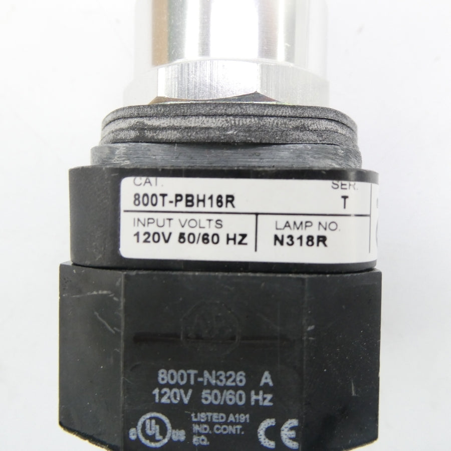 ALLEN BRADLEY 800T-PBH16R SER. T 120VAC NSNP