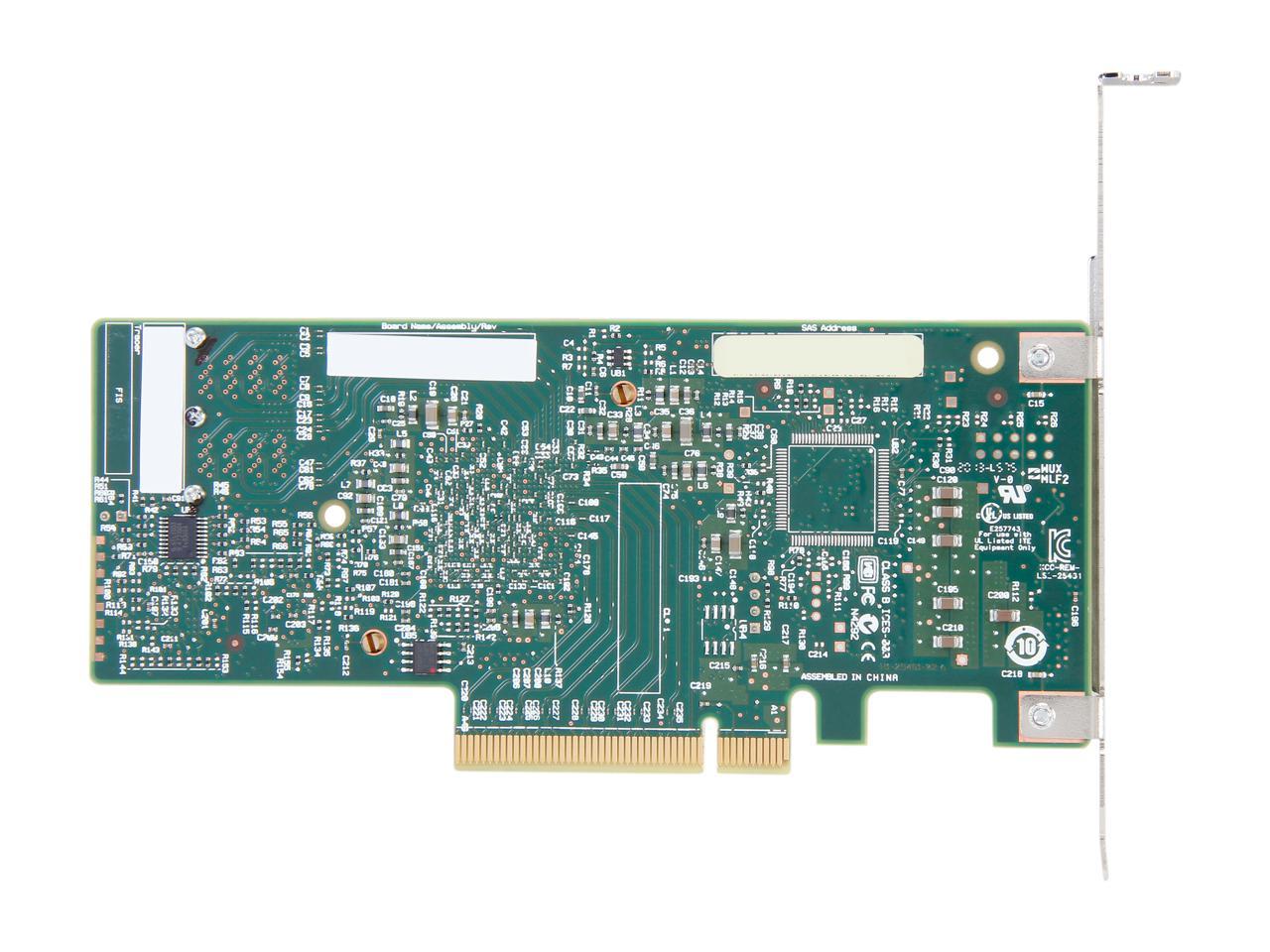 LSI Logic LSI00344 9300-8i SGL SAS 8Port 12Gb/s PCIE3.0 HBA Tarjeta Controladora Controladora Marrón