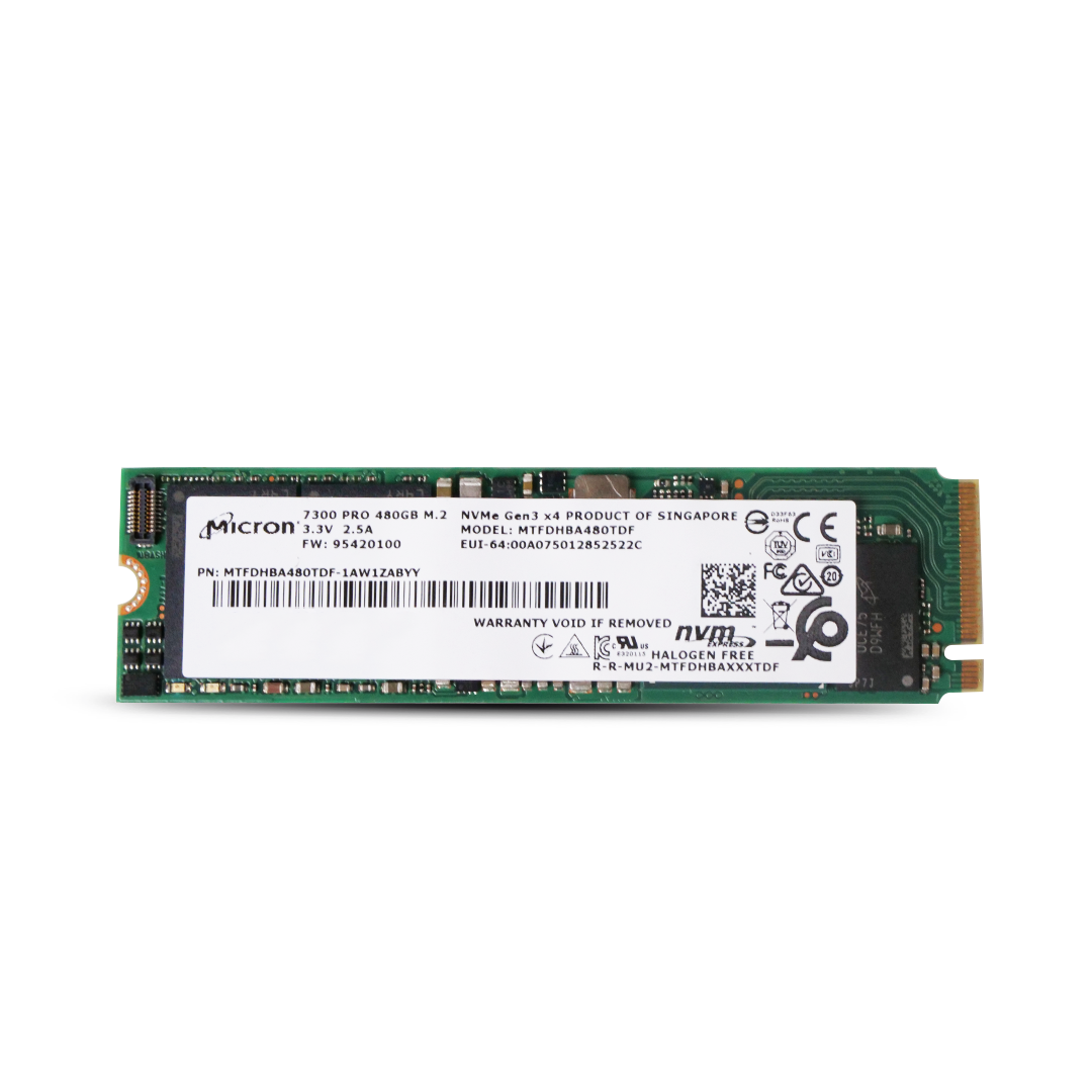 Micron 7300 PRO MTFDHBA480TDF 480GB 1 DWPD PCIe Gen 3.0 x4 4GB/s 3D TLC NVMe M.2 2280 SSD