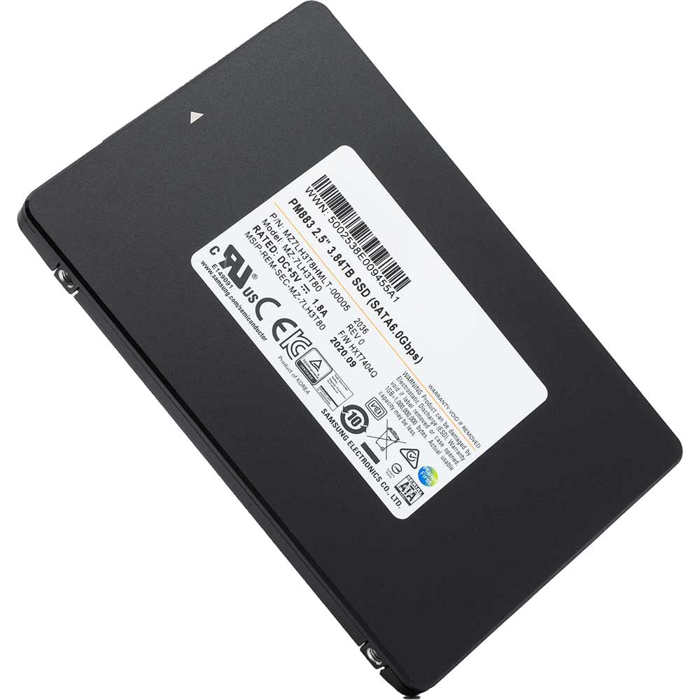 Samsung PM883 MZ7LH3T8HMLT 3.84TB SATA 6Gb/s 1.3 DWPD 2.5" Refurbished Enterprise SSD