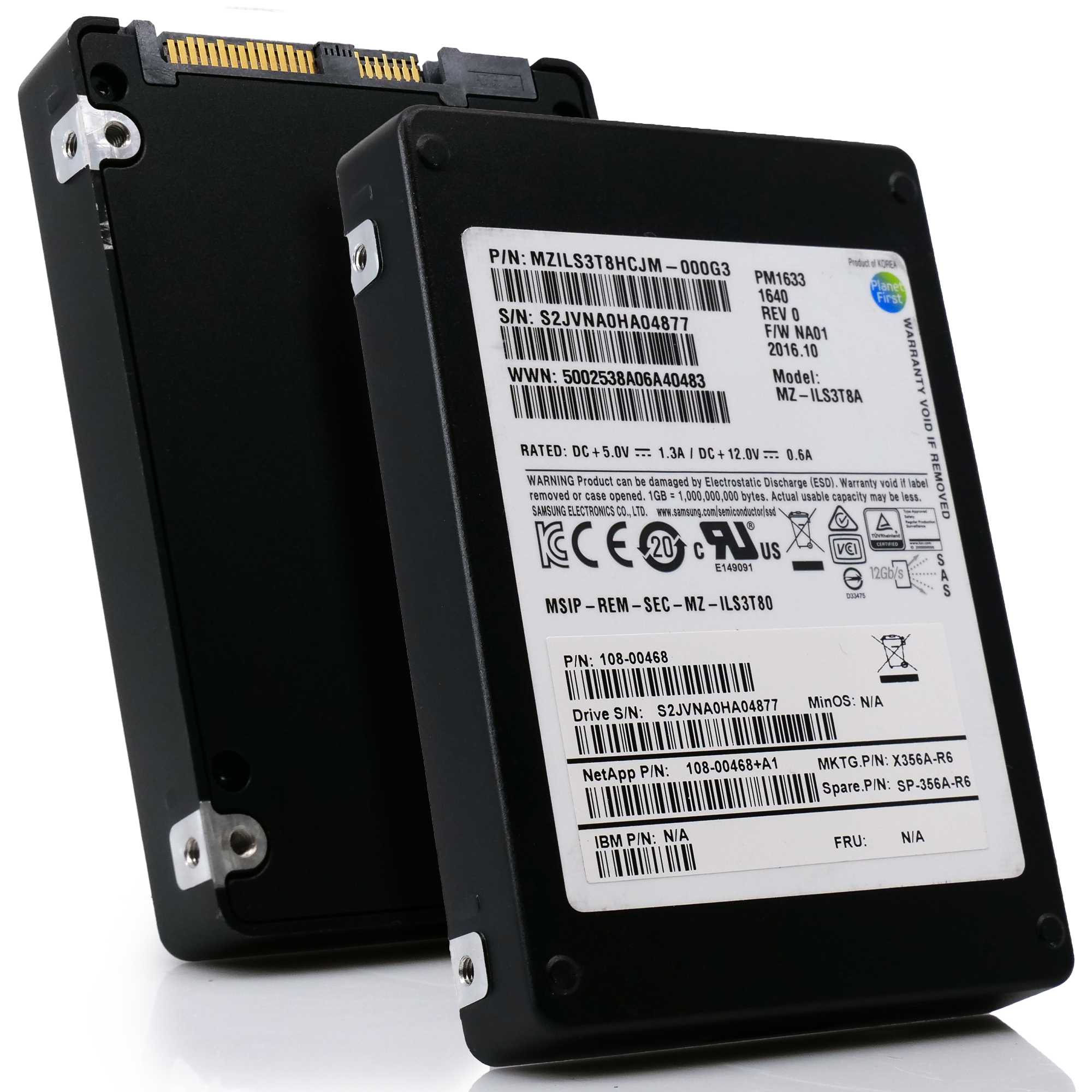 Samsung PM1633 MZILS3T8HCJM 3.84TB SAS 12Gb/s 512e 2.5in Refurbished Enterprise SSD