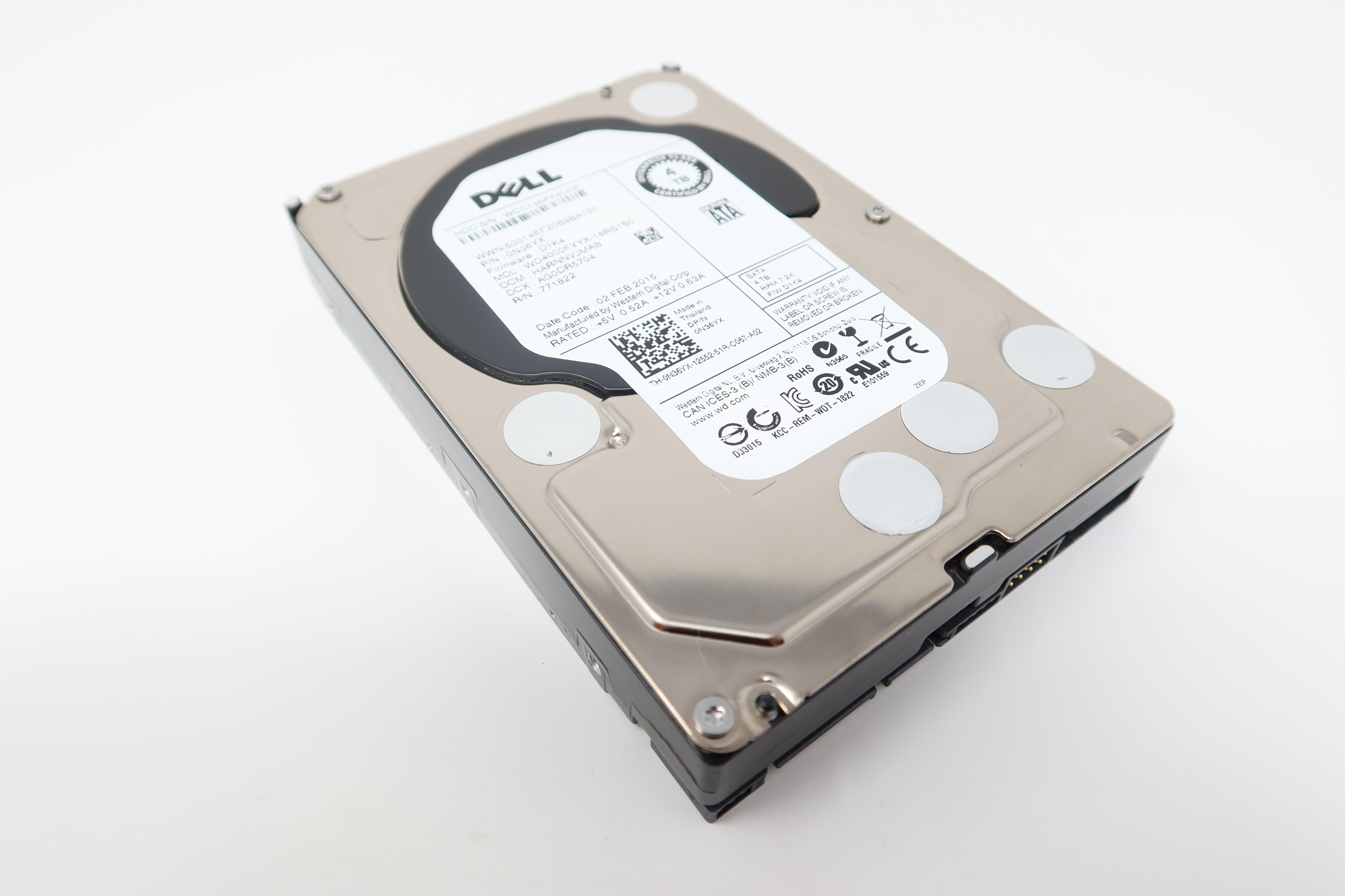 WD4000FYYX, N36YX 4TB 7.2K 6G SATA Hdd (Lot of 5)