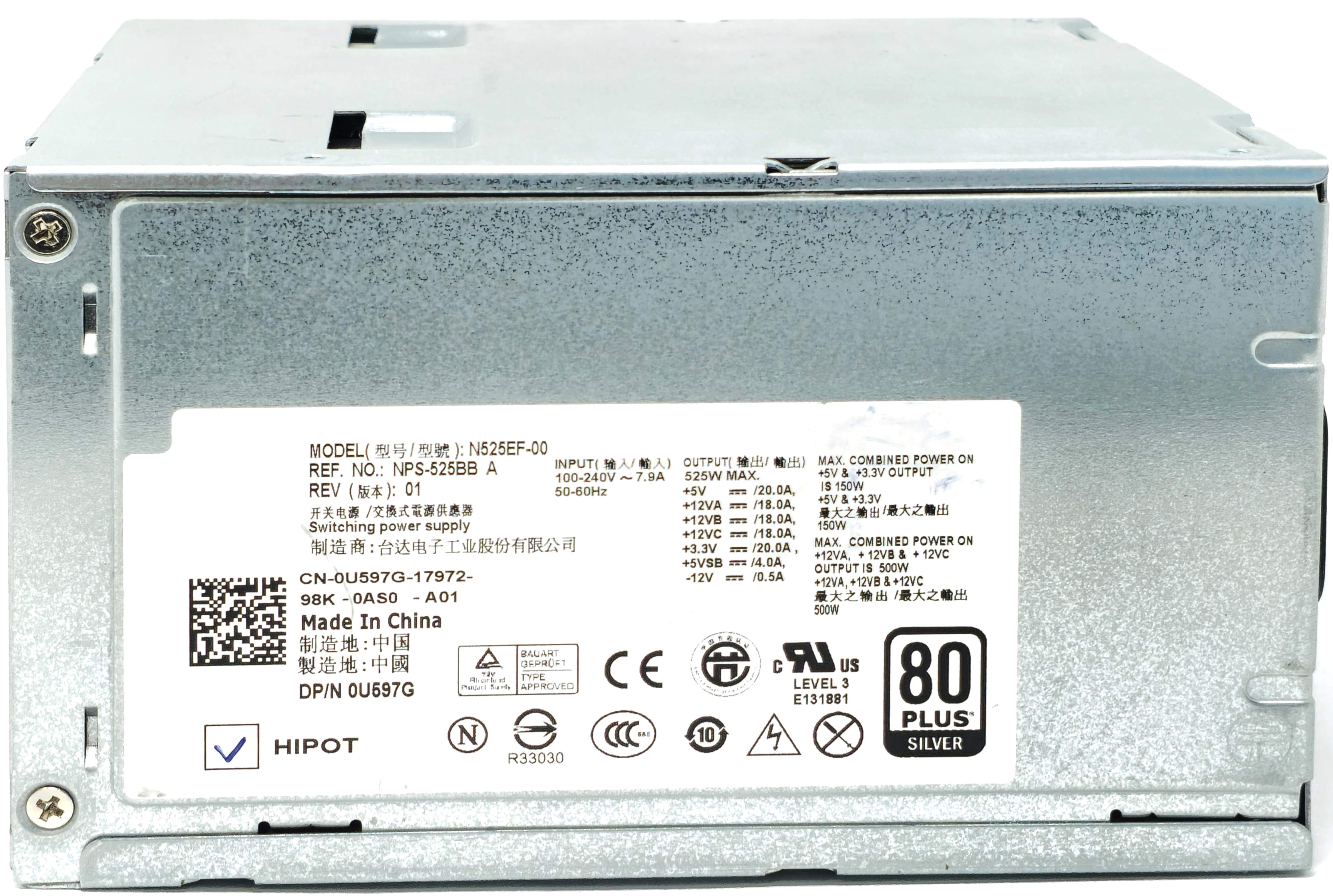 D525E001L - 525W Power Supply for Precision T3500