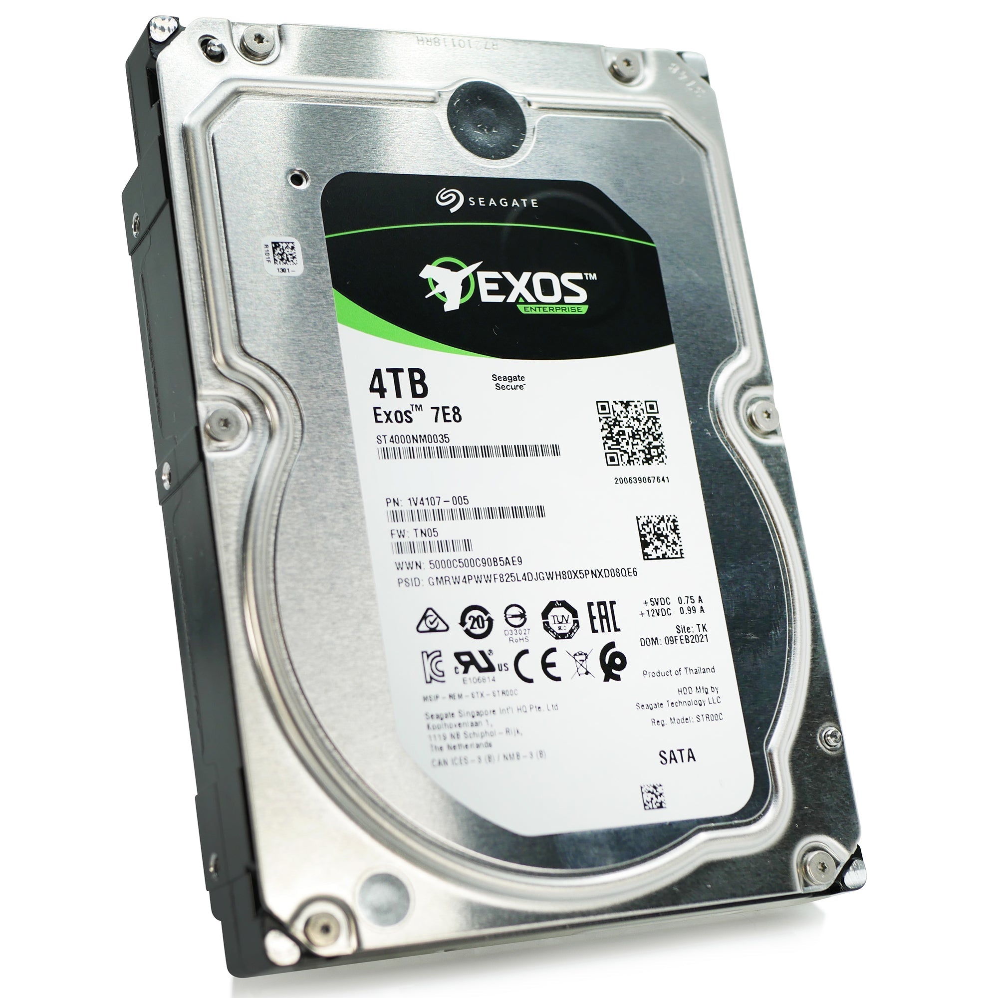 Seagate Exos 7E8 ST4000NM0035 4TB 7.2K RPM SATA 6Gb/s 512n 128MB 3.5" Hard Drive