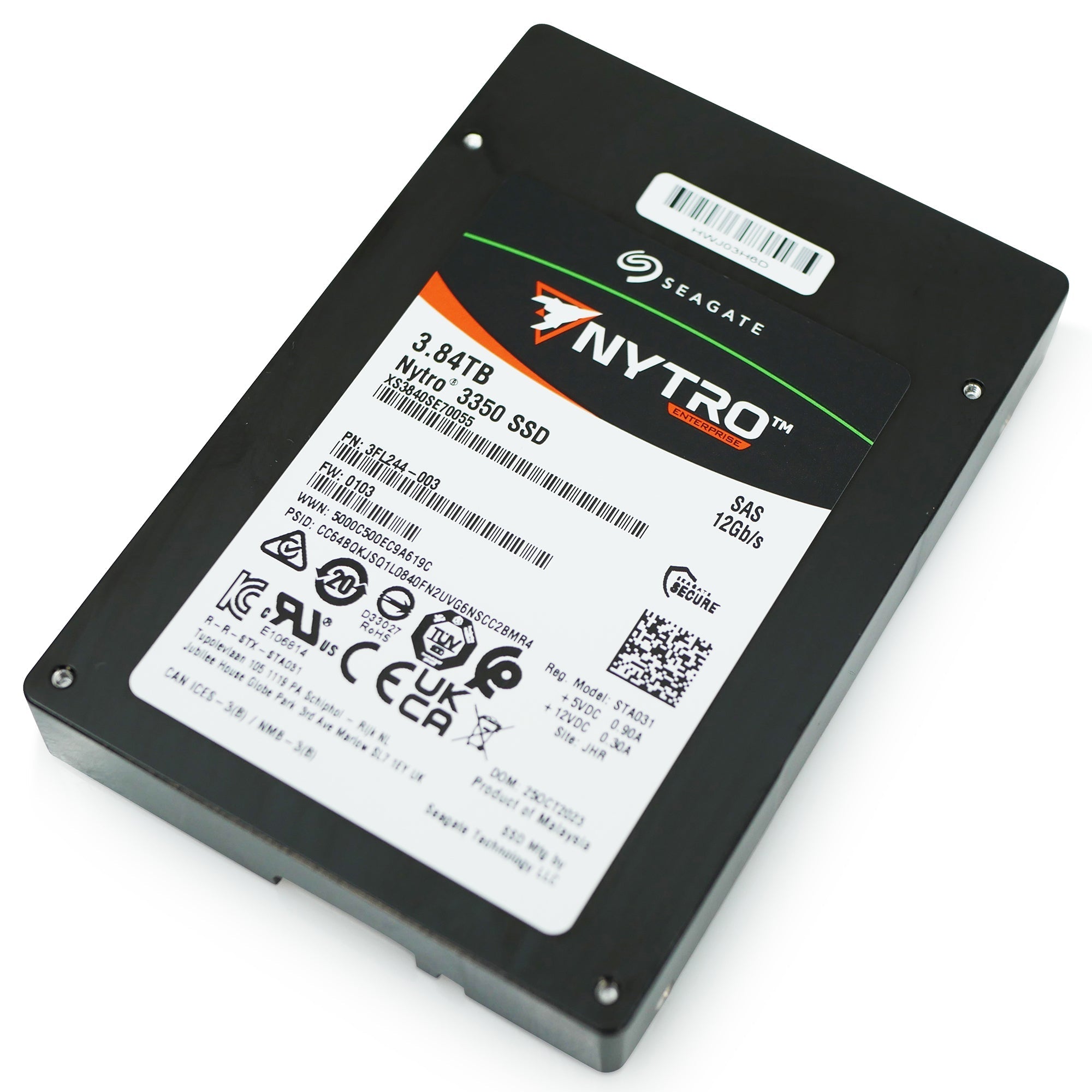 Seagate Nytro 3350 XS3840SE70055 3.84TB 1 DWPD SAS 12Gb/s 3D TLC 2.5in Solid State Drive