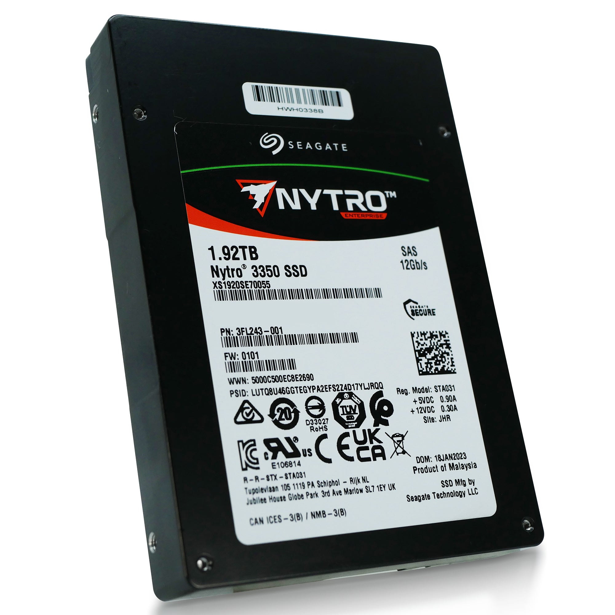 Seagate Nytro 3350 XS1920SE70055 1.92TB 1 DWPD SAS 12Gb/s 3D TLC 2.5in Solid State Drive