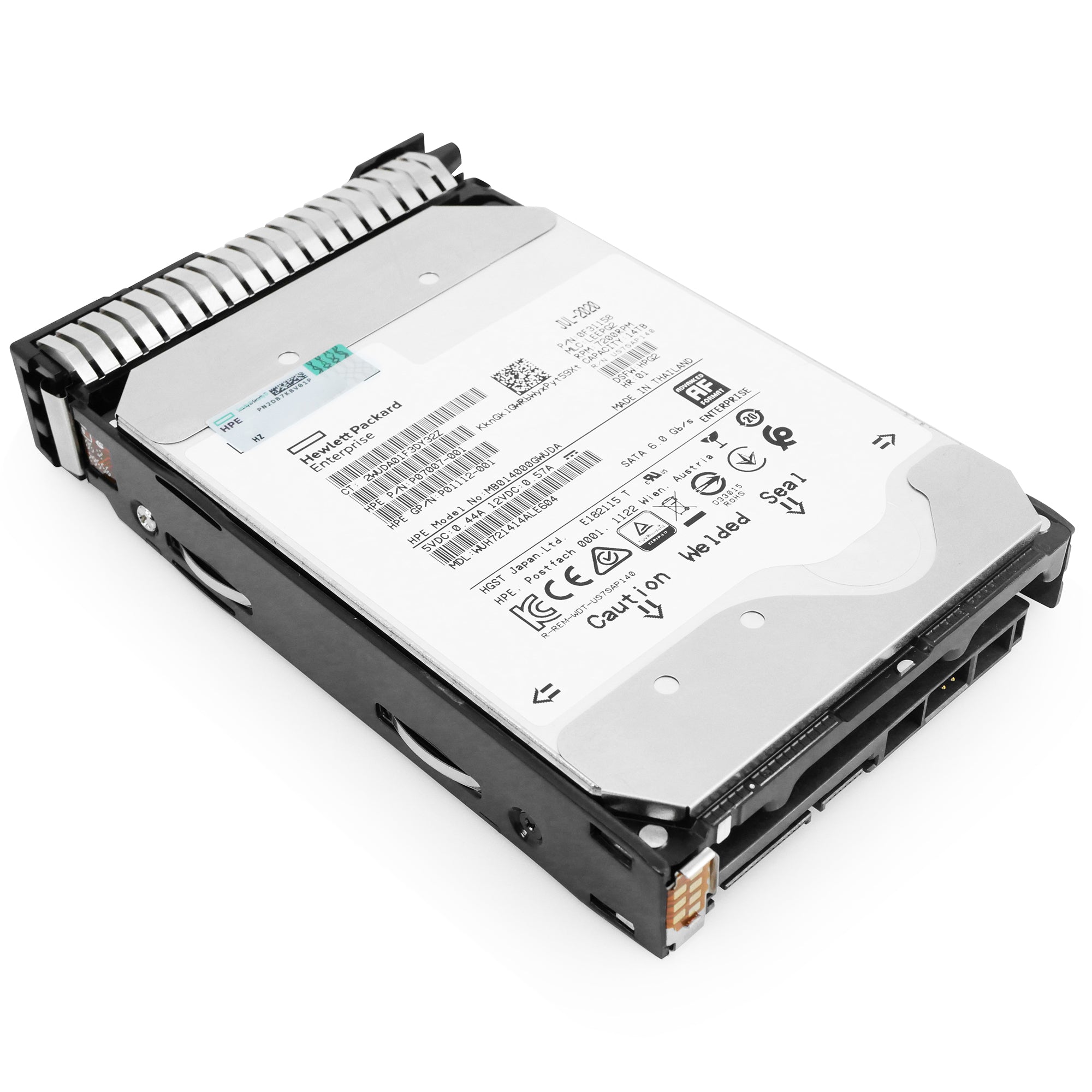 HP Generation 8 MB014000GWUDA P07007-001 14TB 7.2K RPM SATA 6Gb/s 512e 3.5in Hard Drive