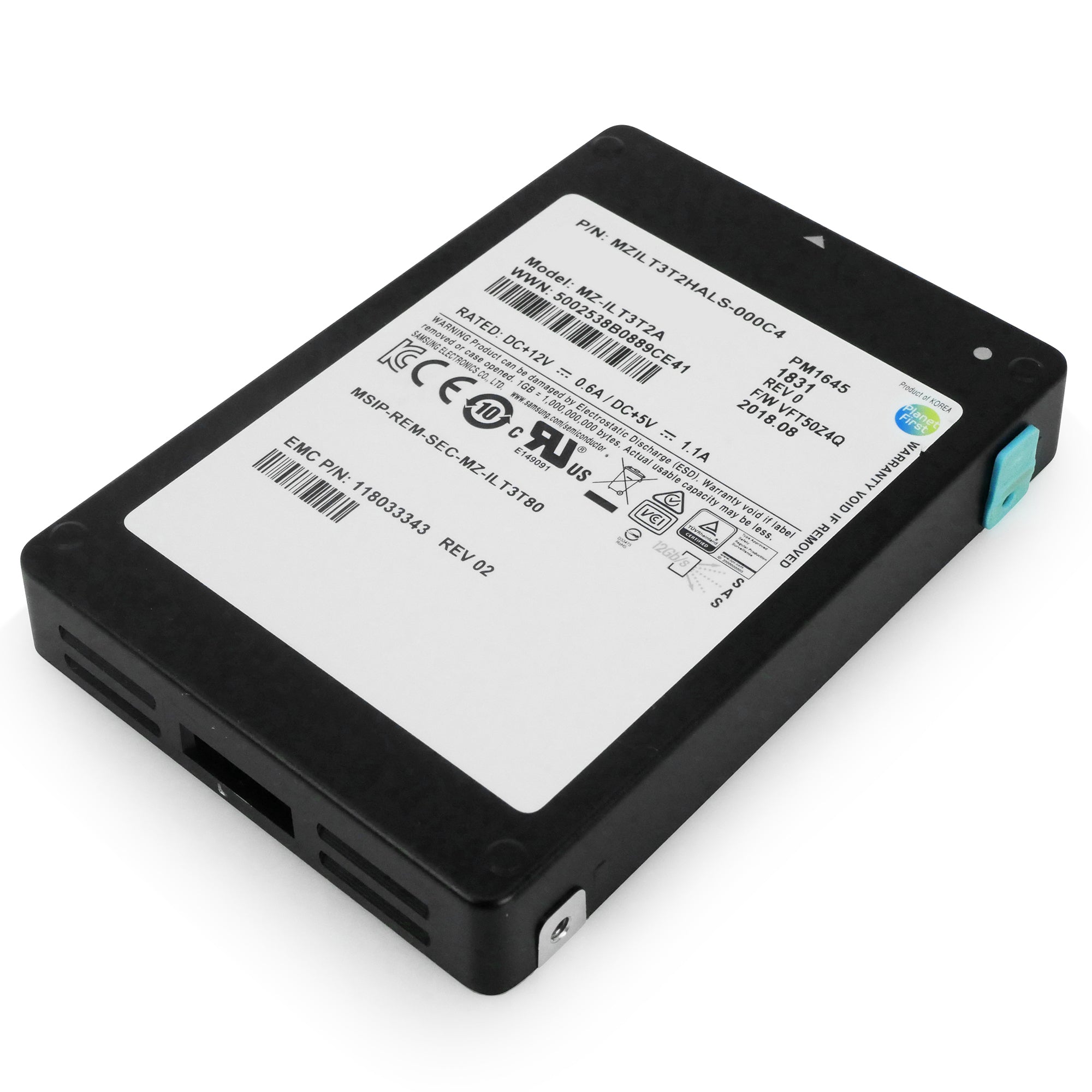 Dell/Samsung PM1645 MZILT3T2HALS 3.2TB 3 DWPD SAS 12Gb/s 3D TLC 2.5in Refurbished SSD