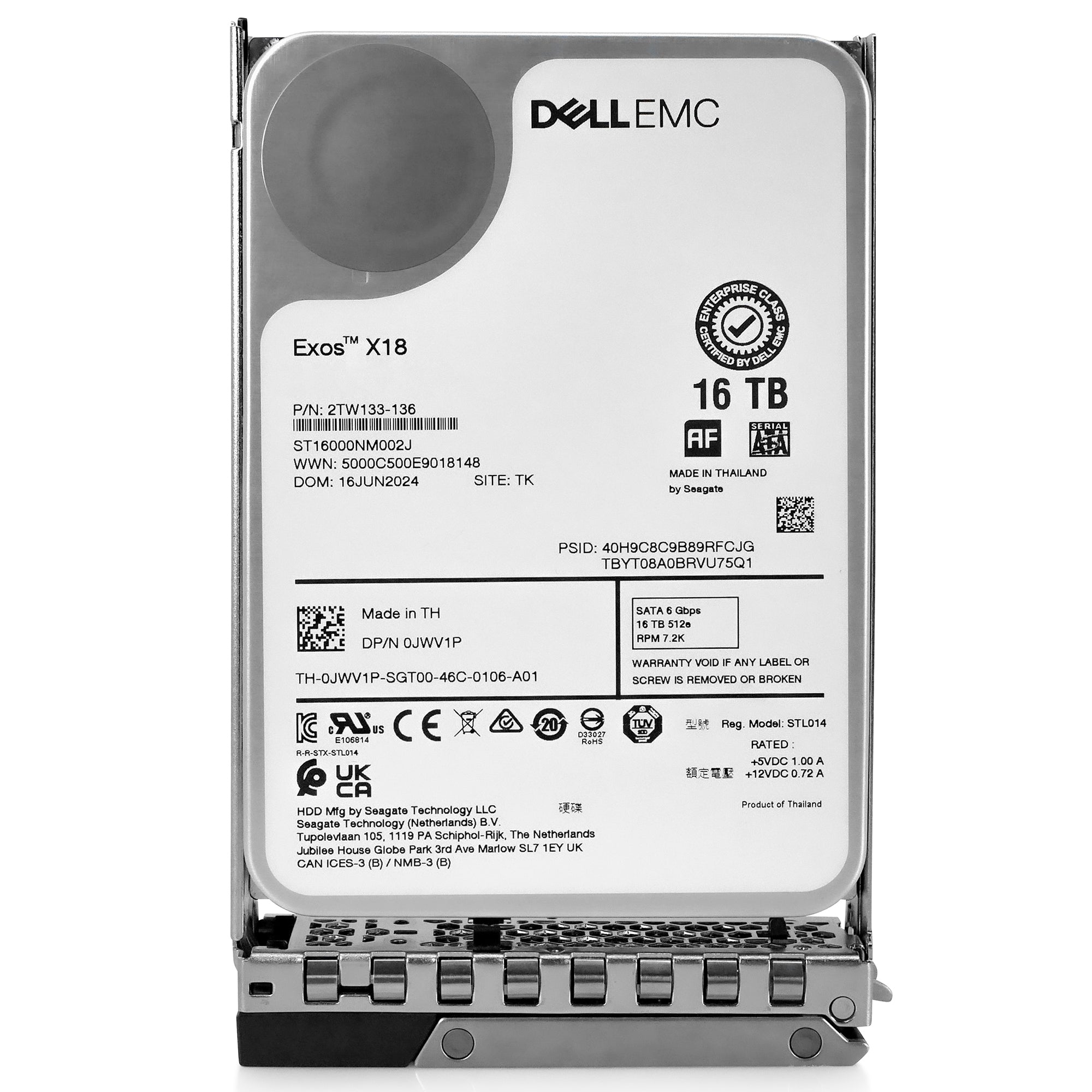 Dell G14 AA715974 16TB 7.2K RPM SATA 6Gb/s 512e 3.5in Hard Drive